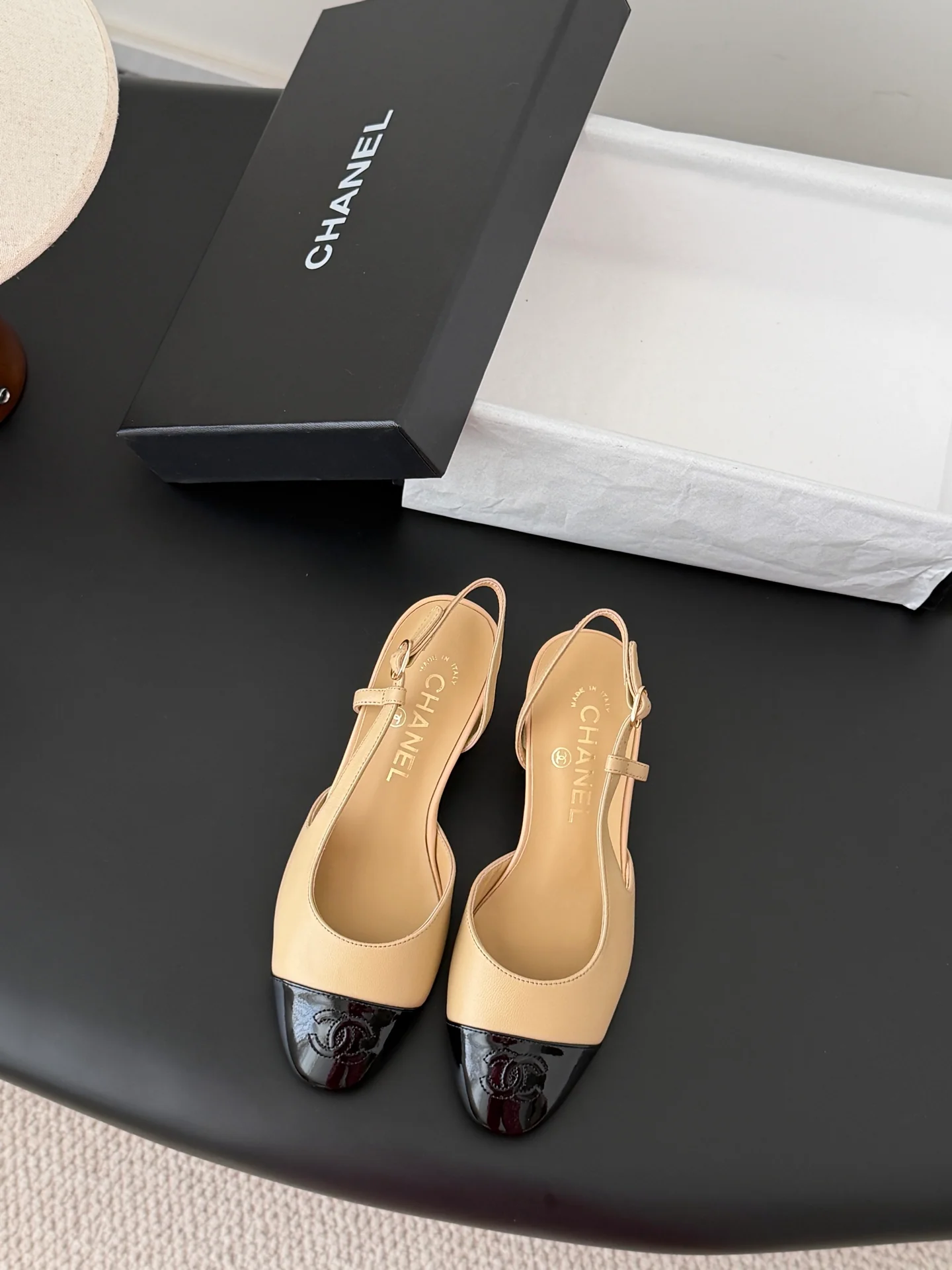 Chan 25fw slingback chunky mary jane shoes