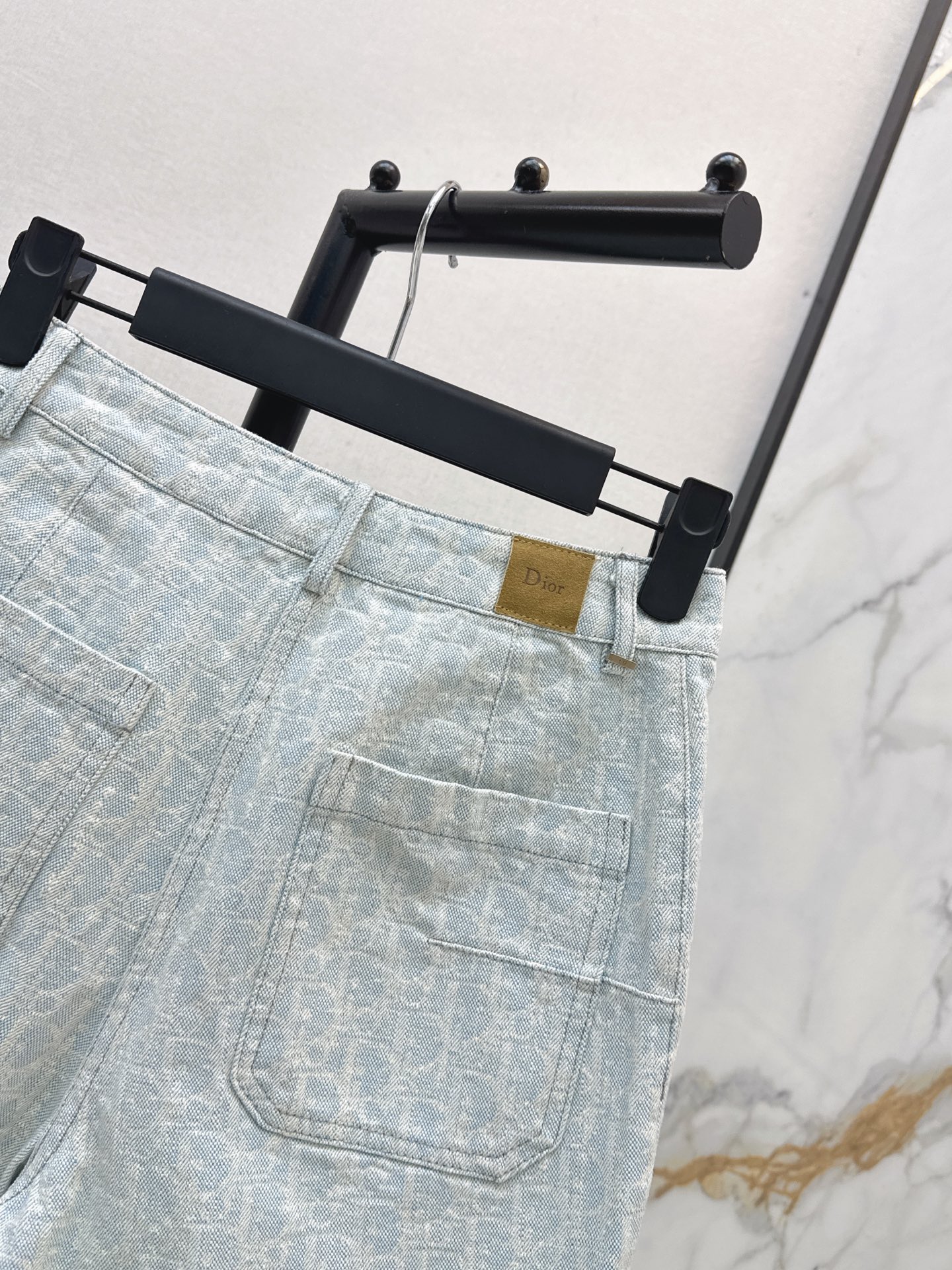 CD 26ss jacquard denim skirt