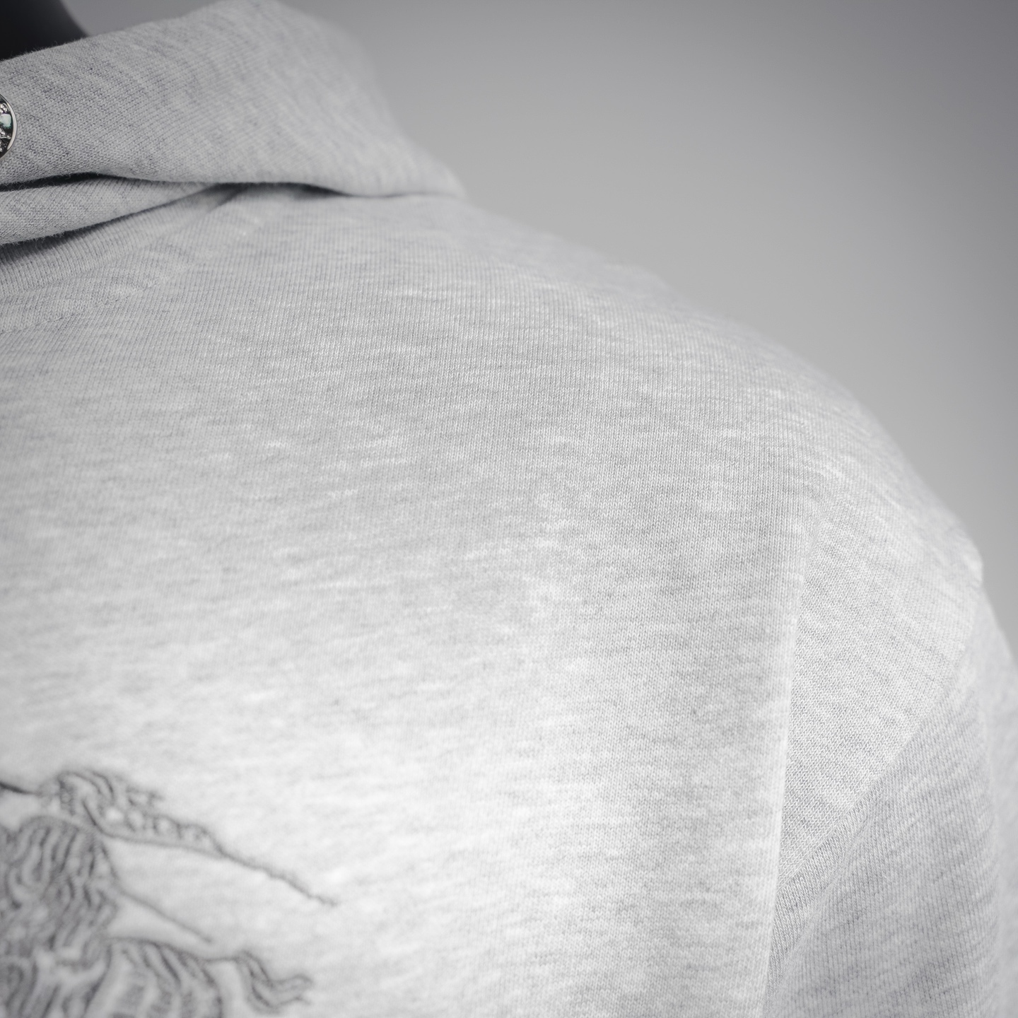 Bur zip-up embroidered hoodie