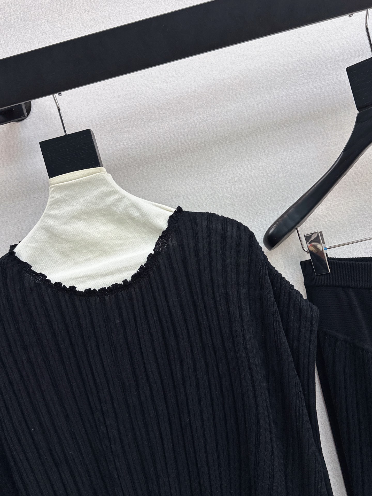 Brun 26ss knit cape knitwear skirt sets