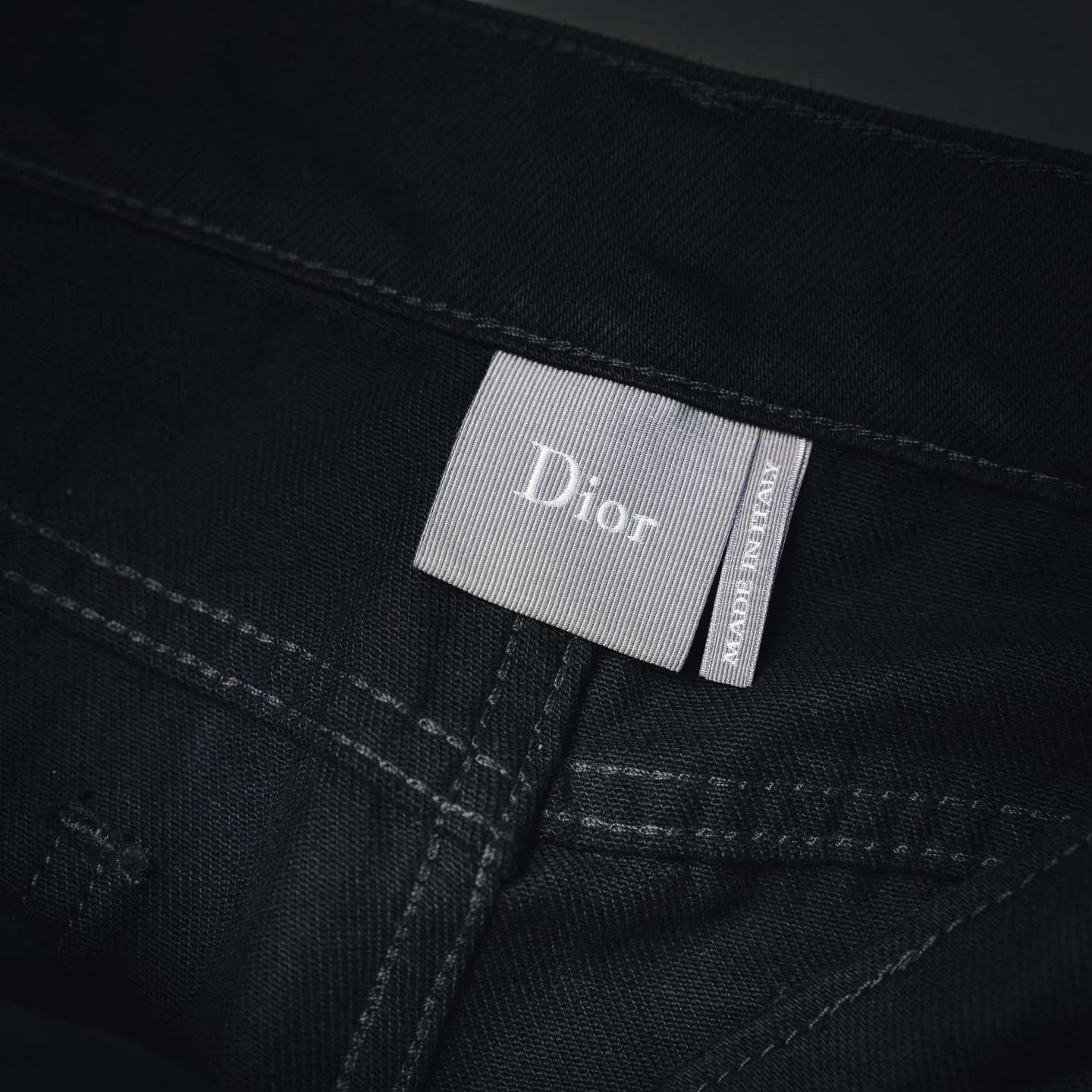 CD embroidered jeans