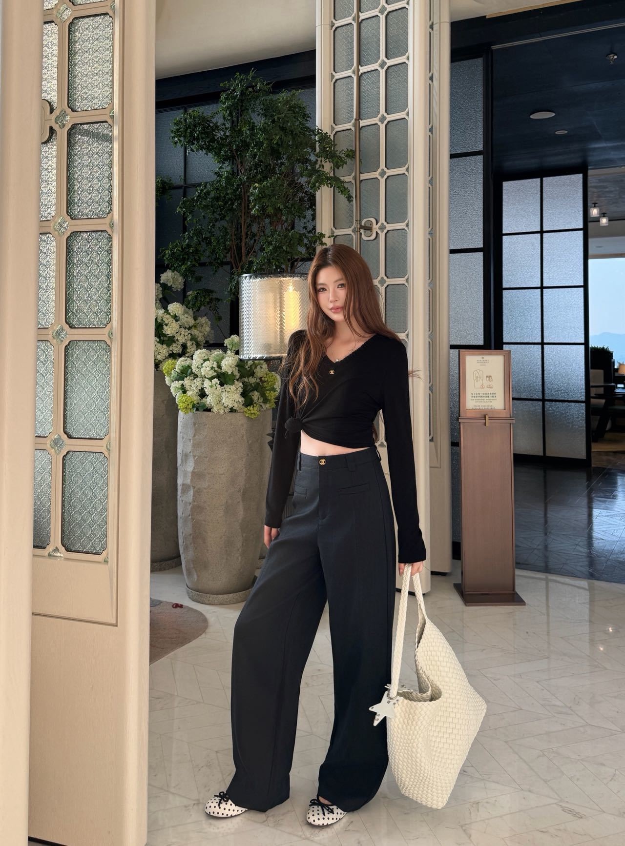 Chan 26fw ruffle basic tee
