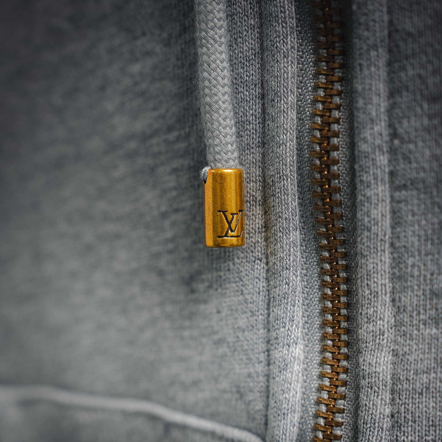 Louis embroidered zip-up hoodie
