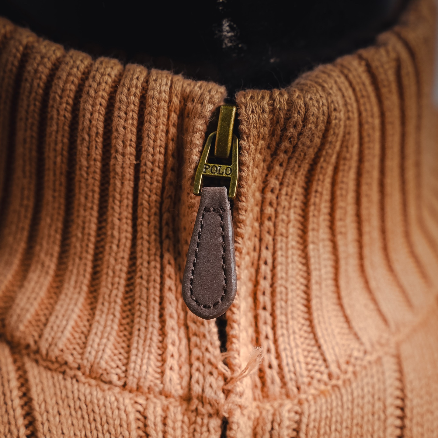 Ralph knit sweater zip-up jacket