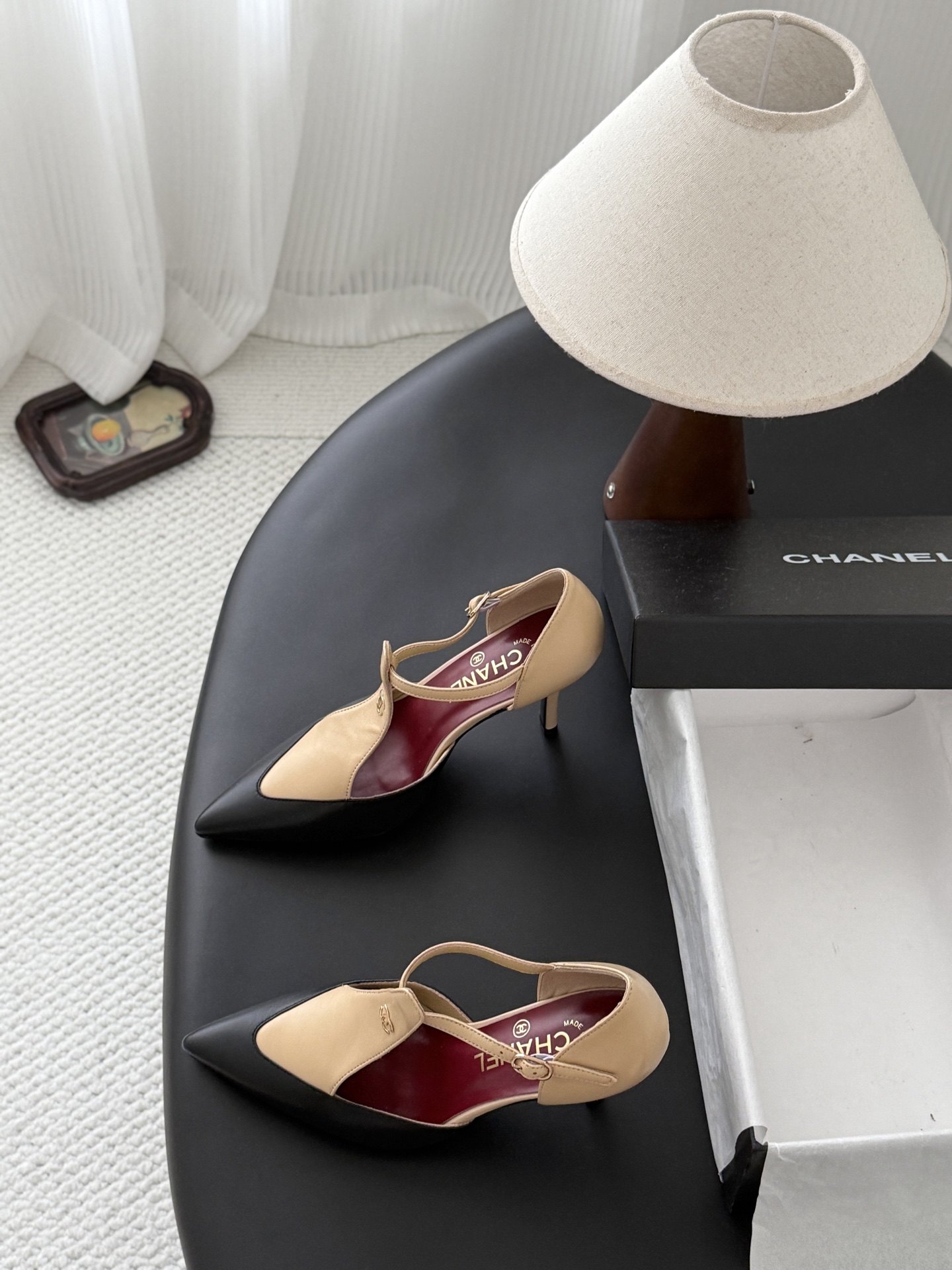 Chan 26P t-strap stilettoes