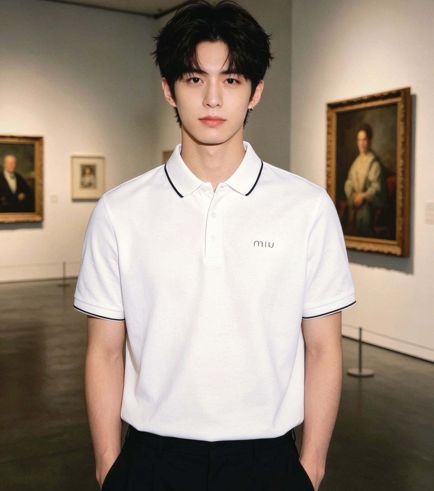 Miu embroidered Polo