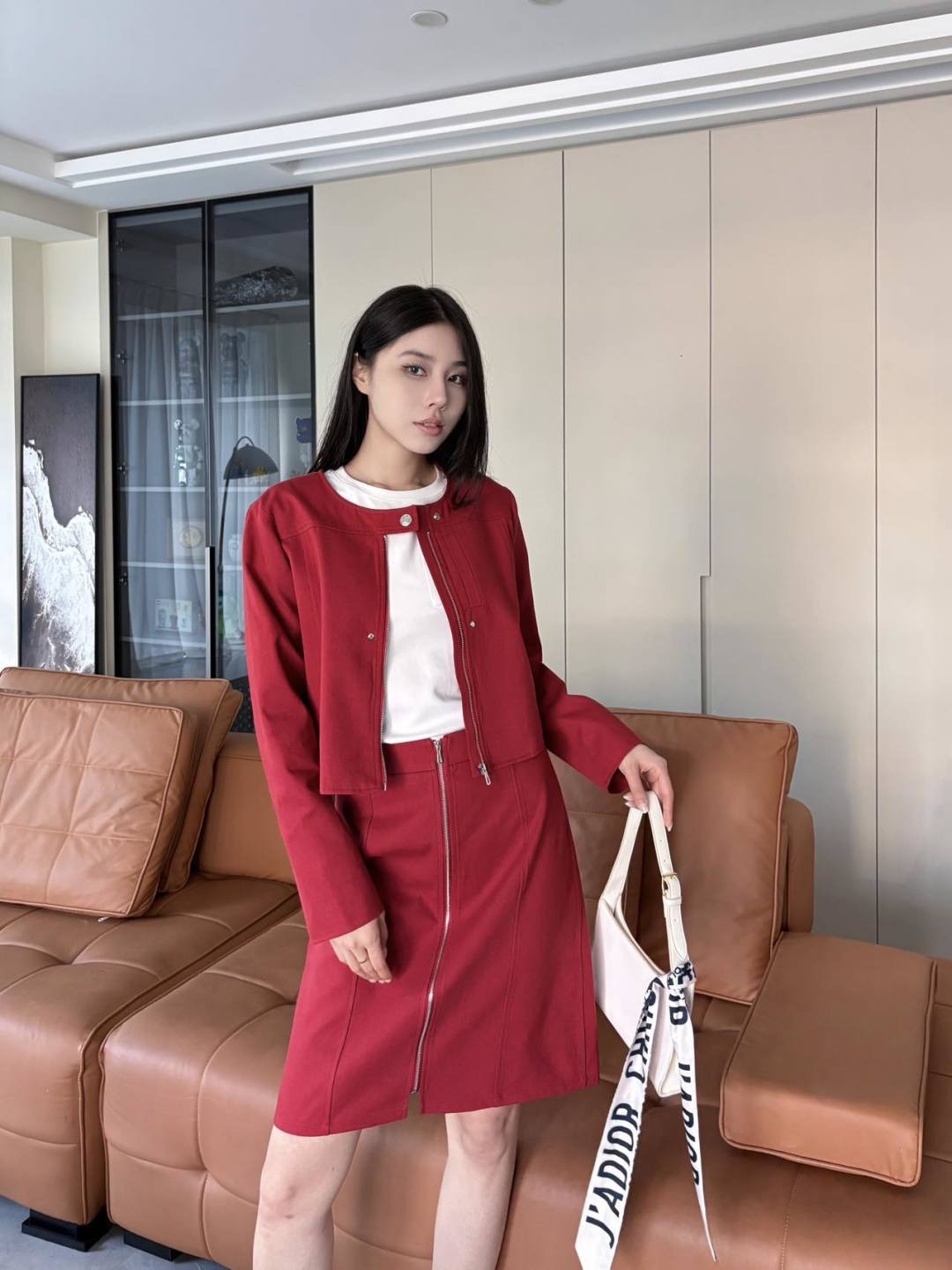 Her 26ss zip-up skirt