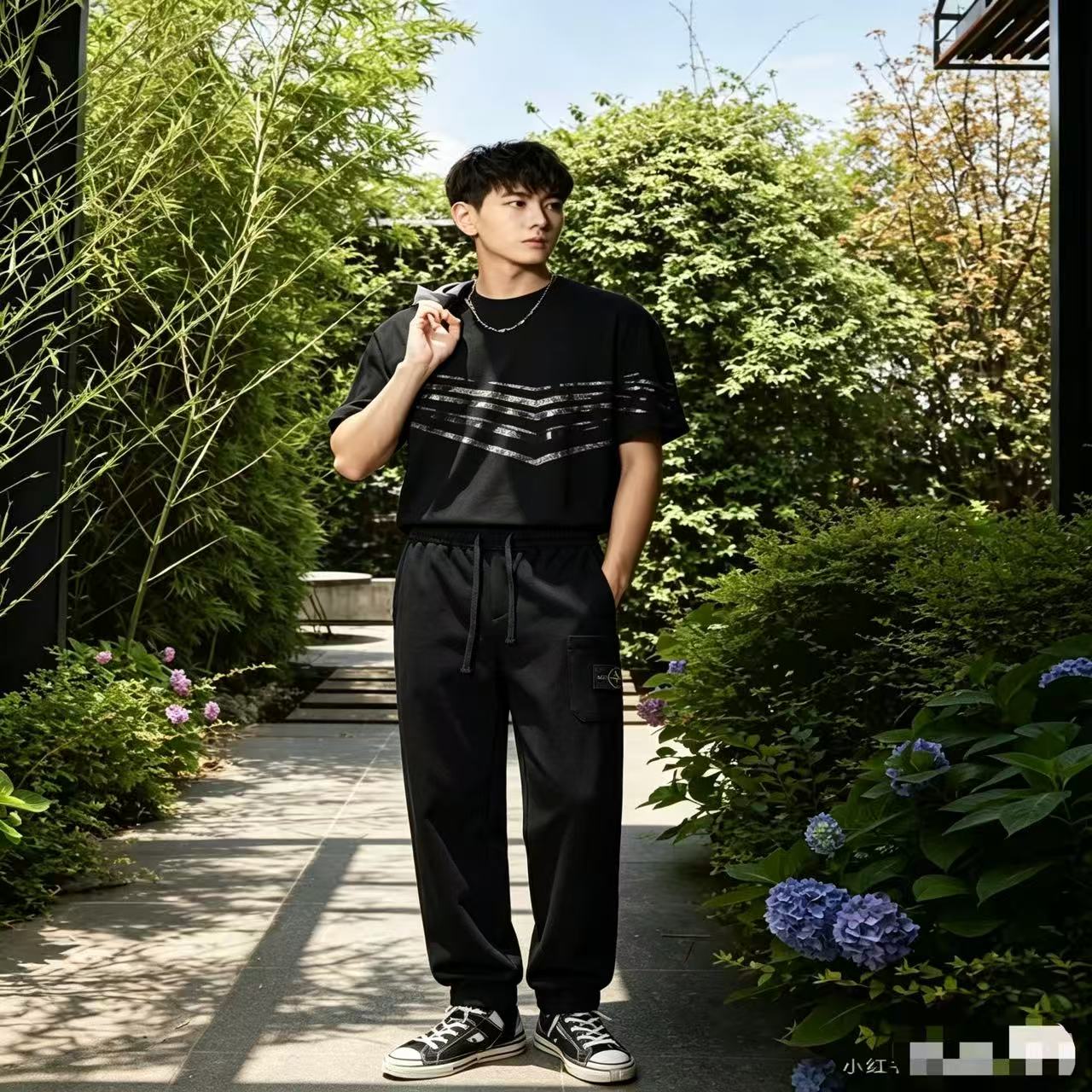 Stone casual pants