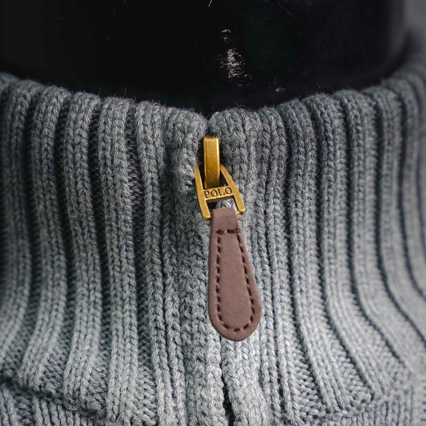 Ralph knit sweater zip-up coat