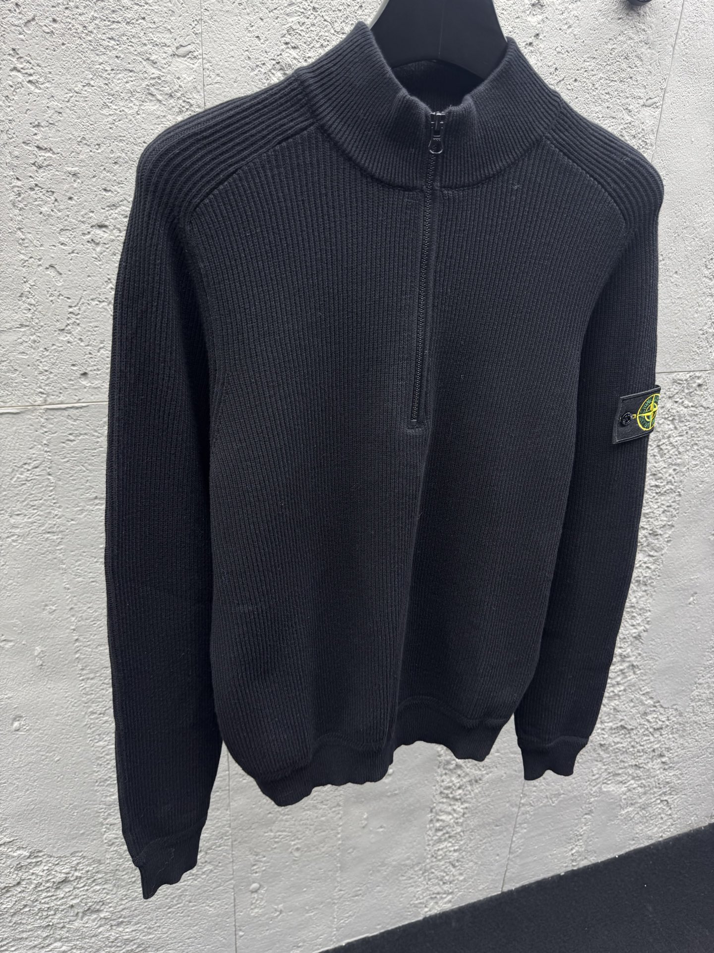 Stone logo badge sweater