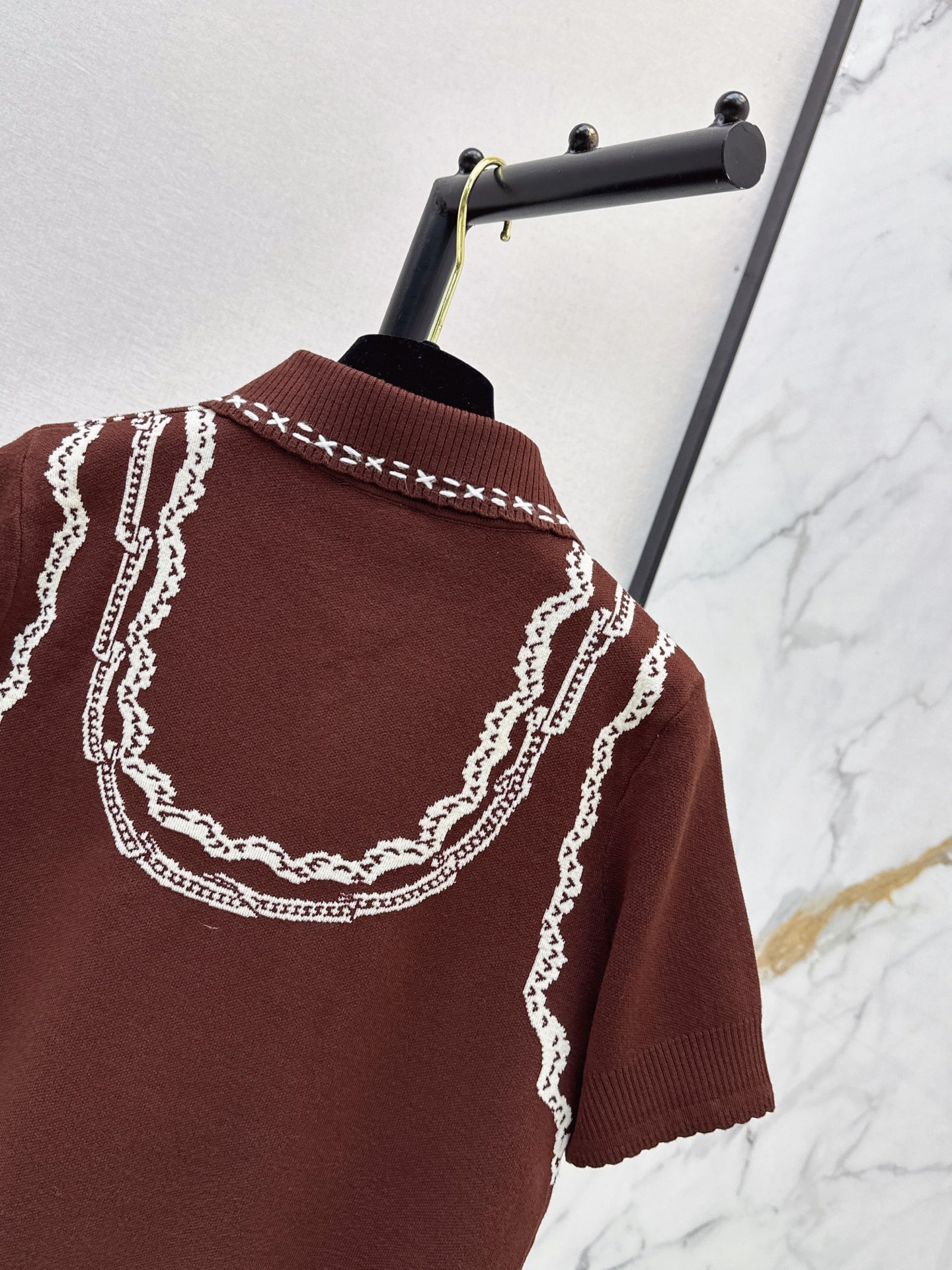 Chan 26ss jacquard knit sweater