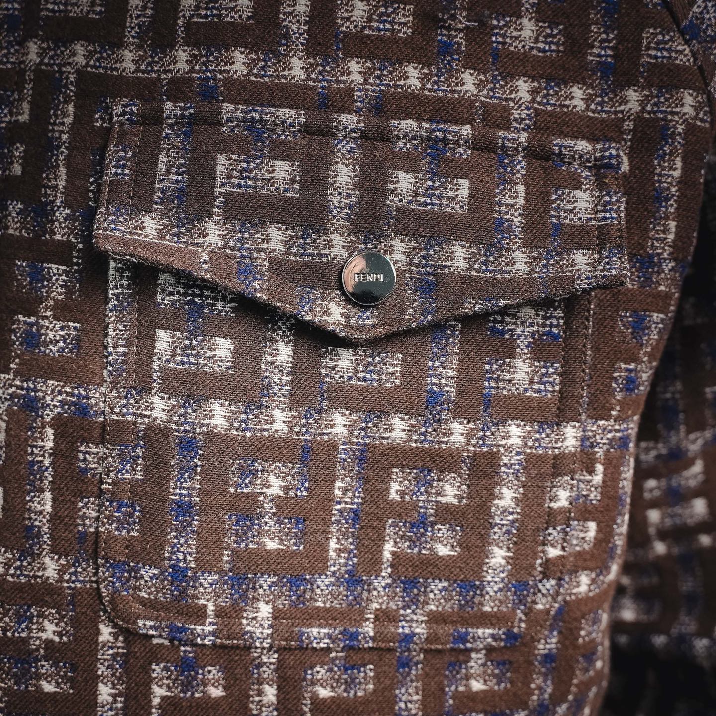 Fend monogram tweed jacket