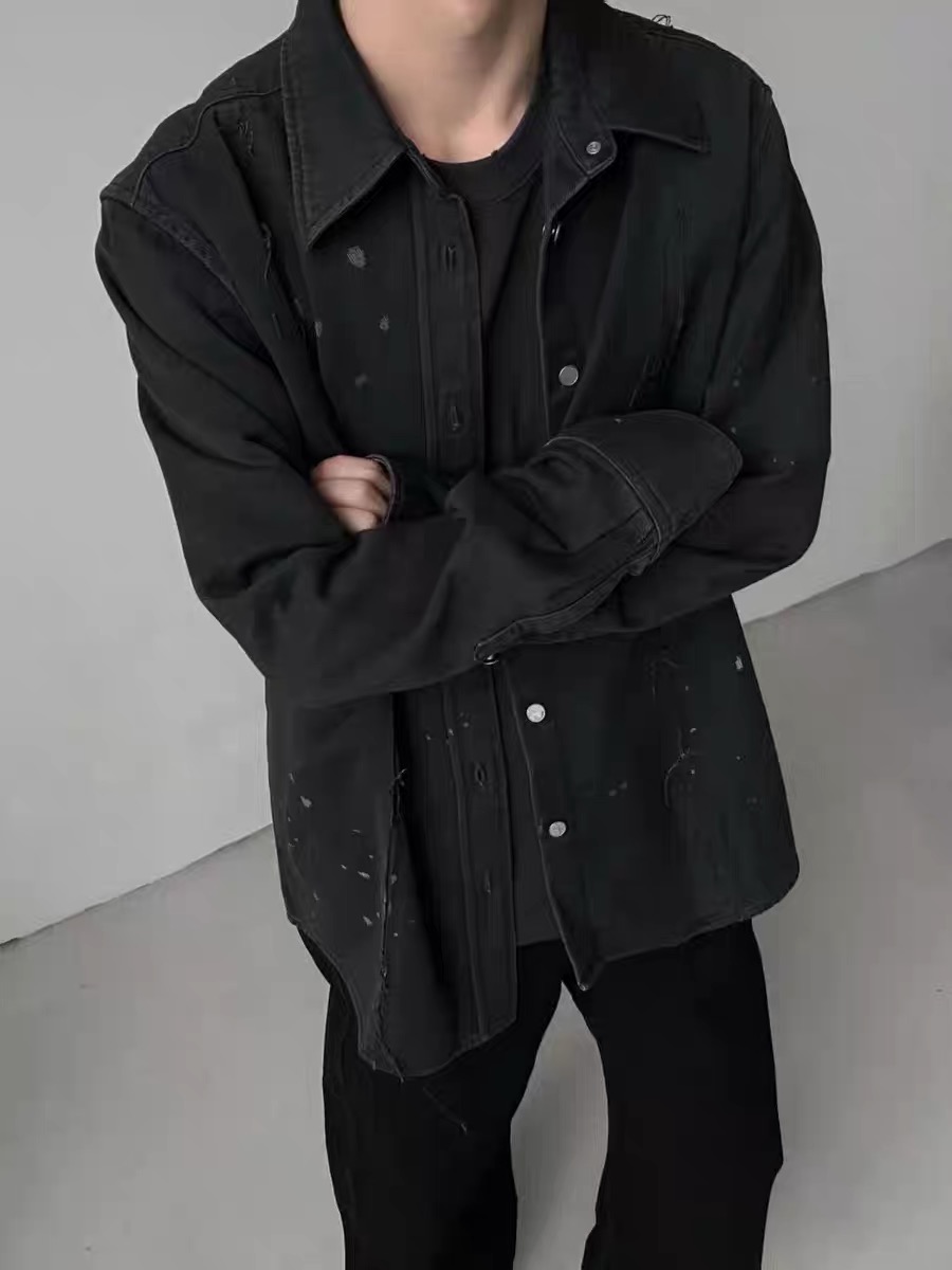 Maison denim long-sleeved shirts