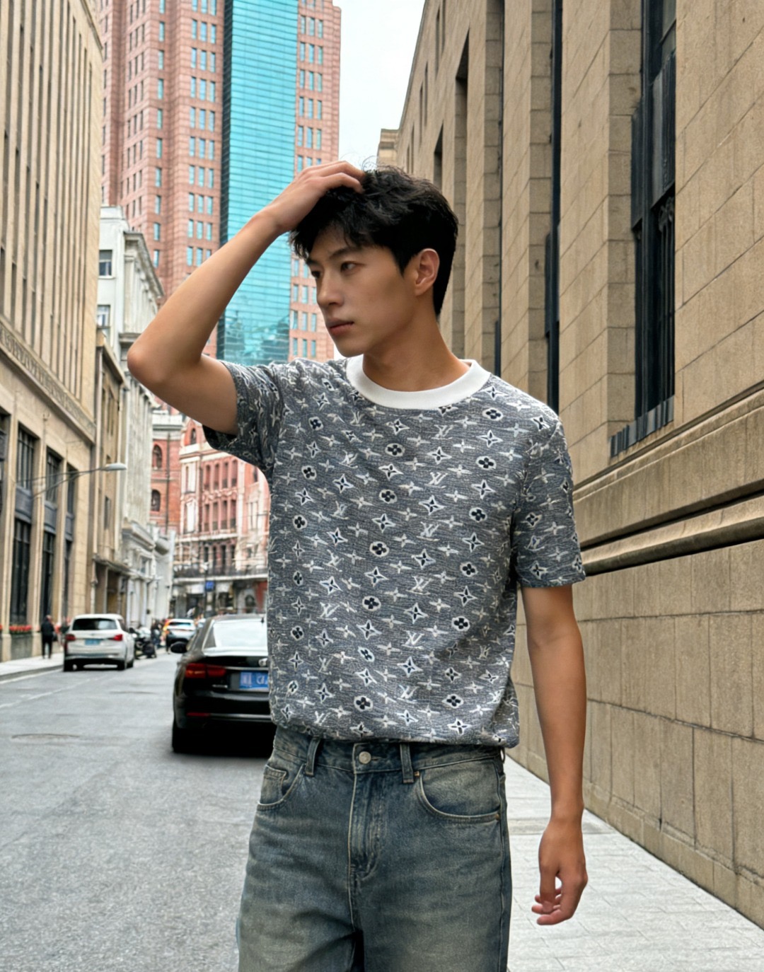 Louis all-over jacquard t-shirt