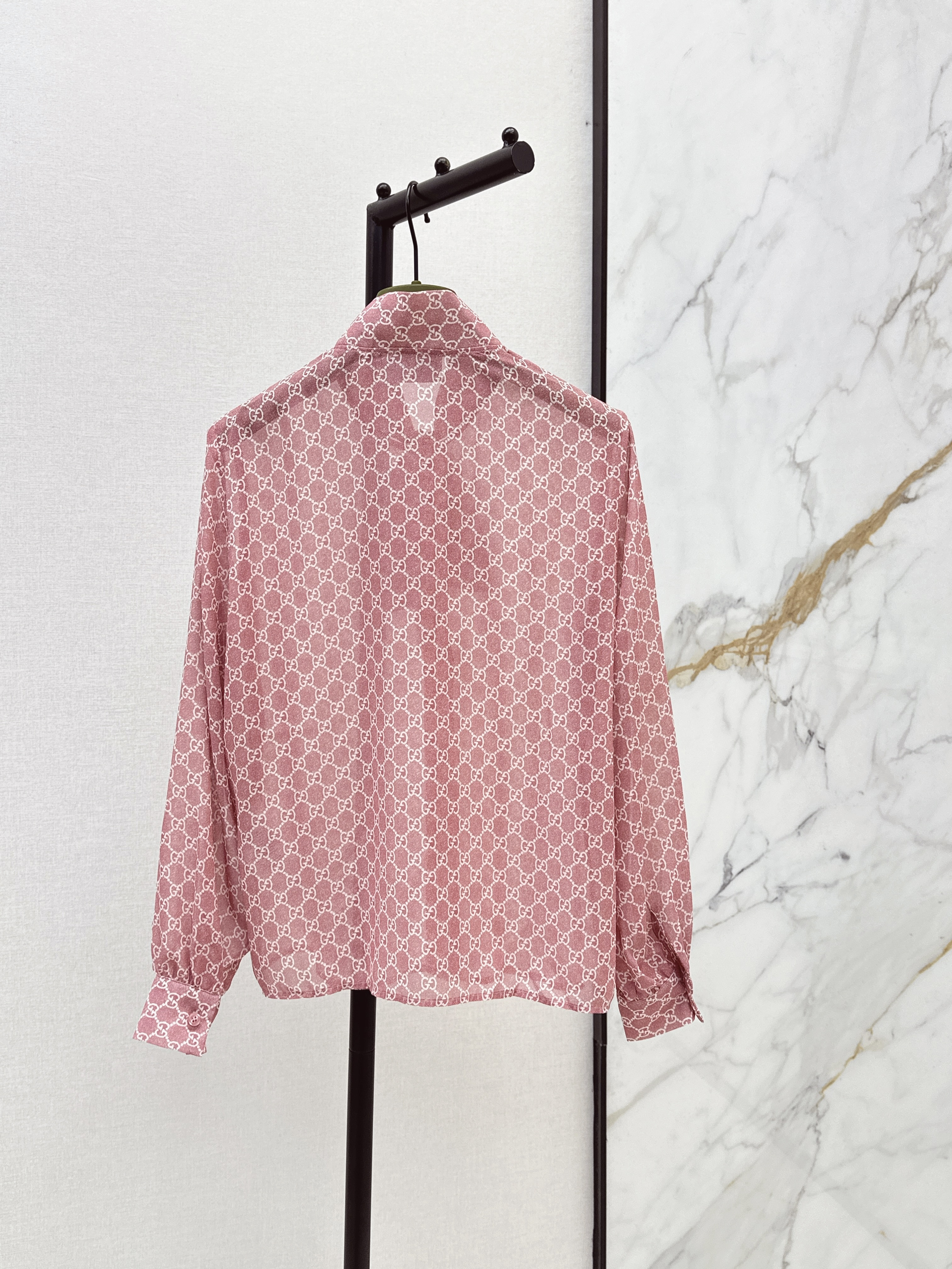 Guc 26ss print ribbon shirt