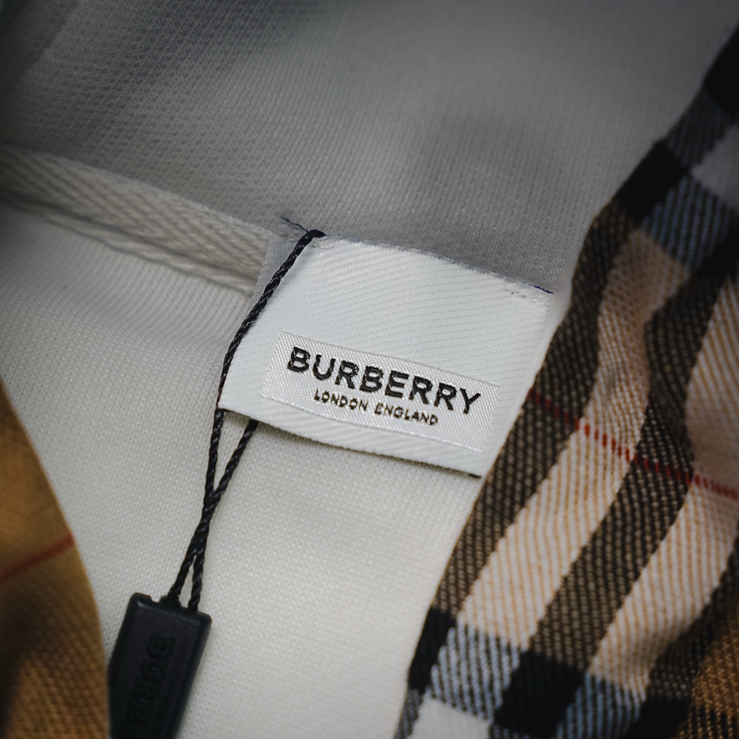 Bur plaid splicing coat