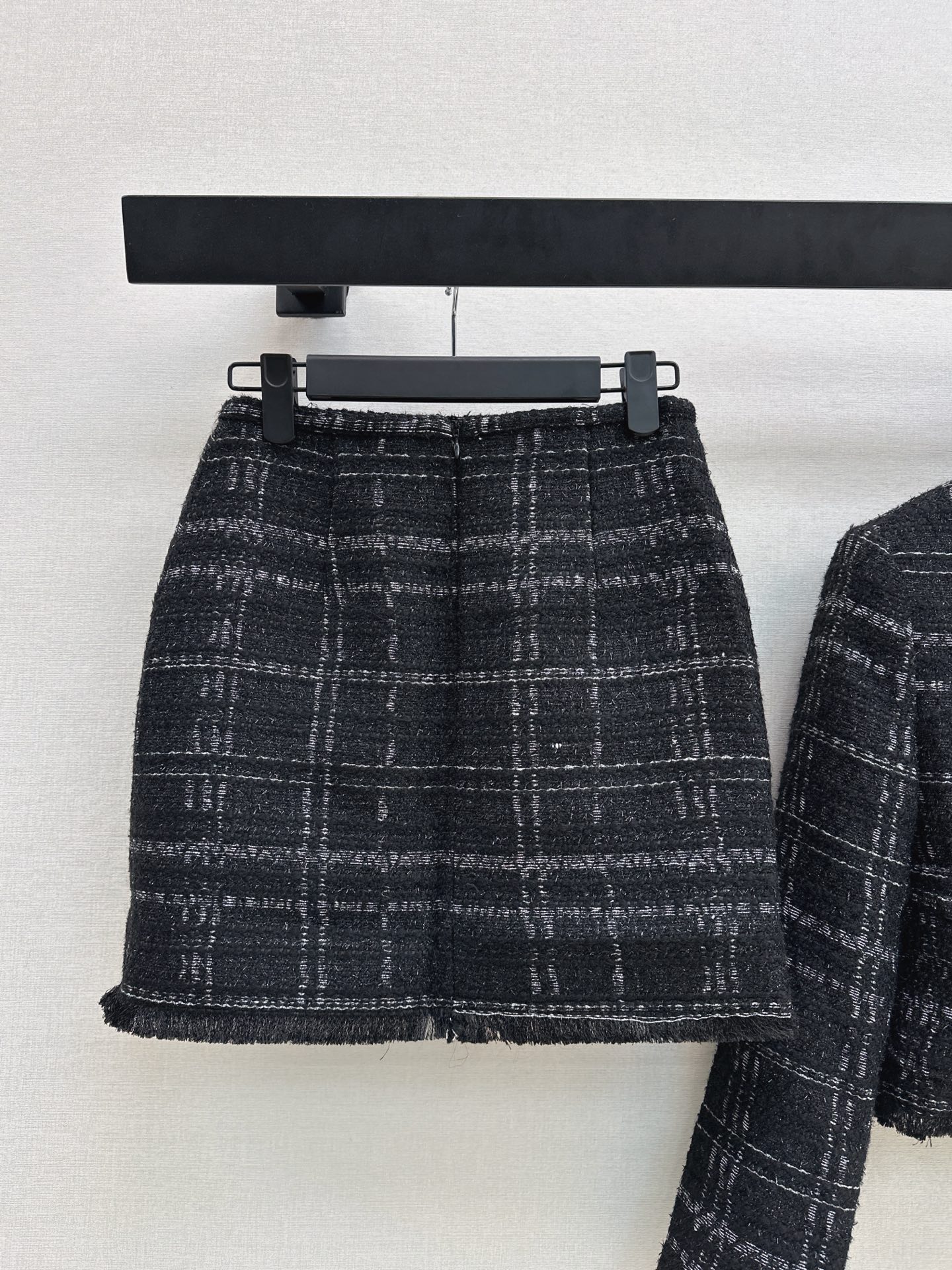 Ver 26fw check jackewt skirt sets