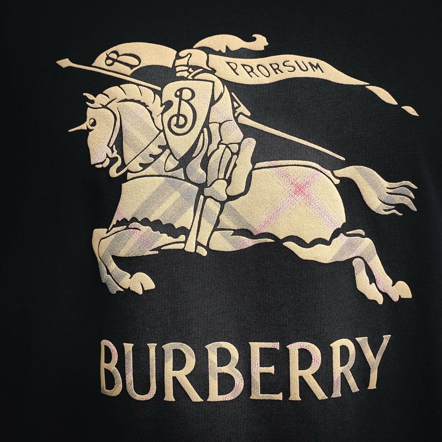 Bur gradient plaid print t-shirt