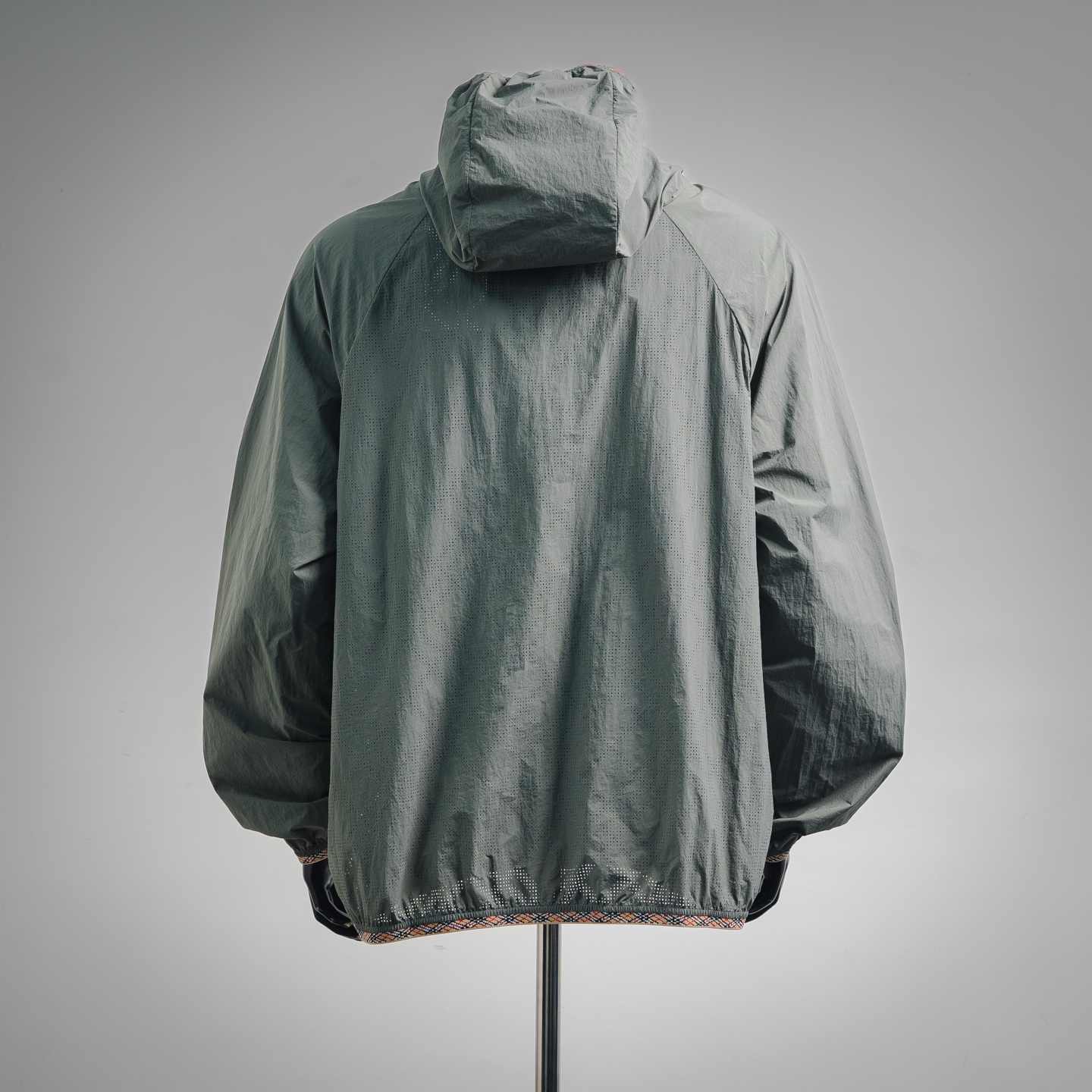 Bur plaid hooded jacket