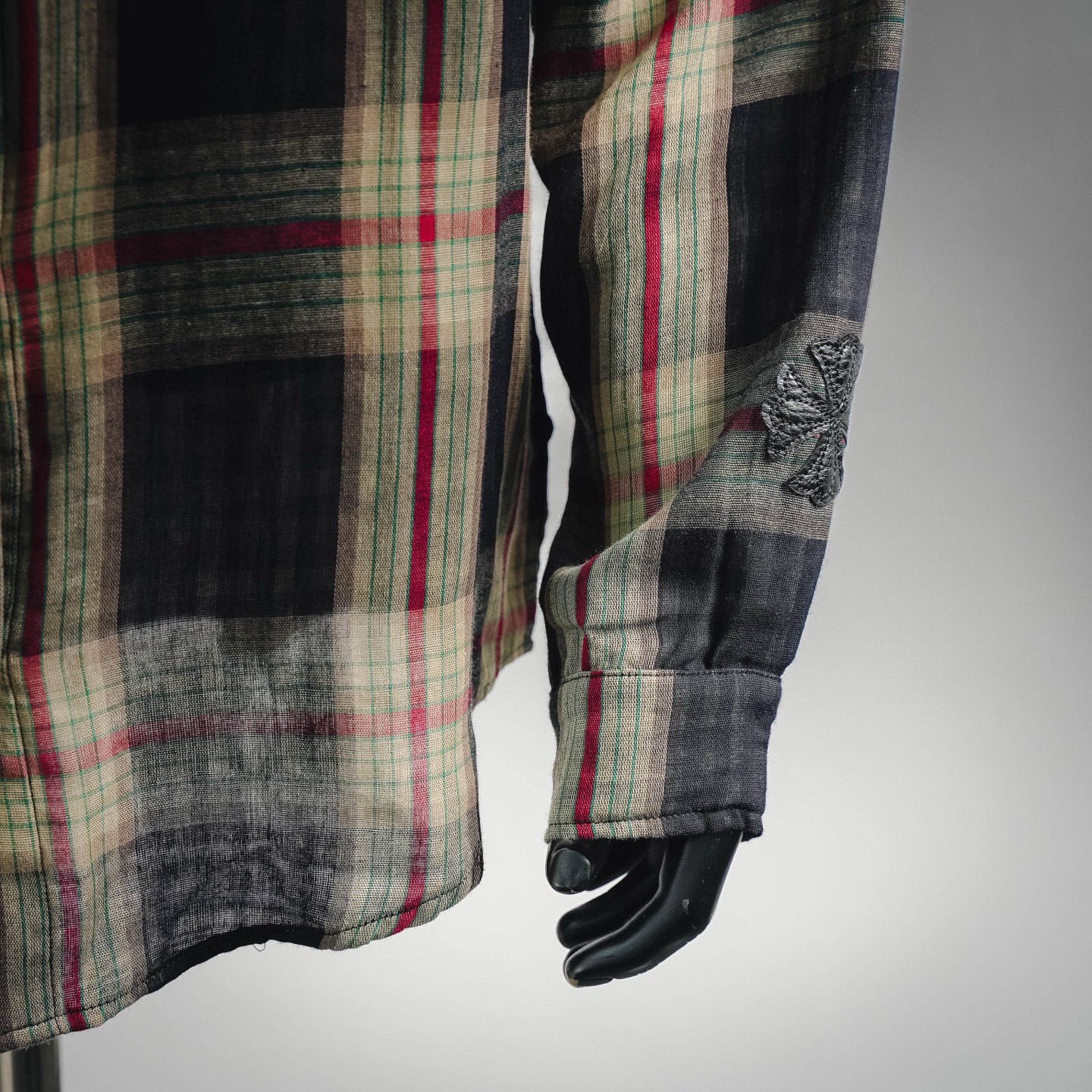 Chrome plaid long-sleeve shirts