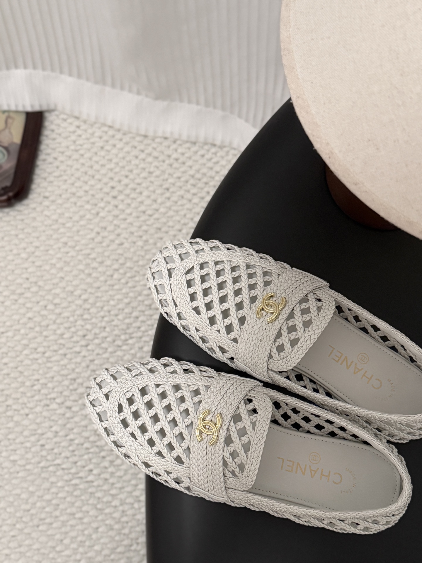 Chan 26ss woven loafers