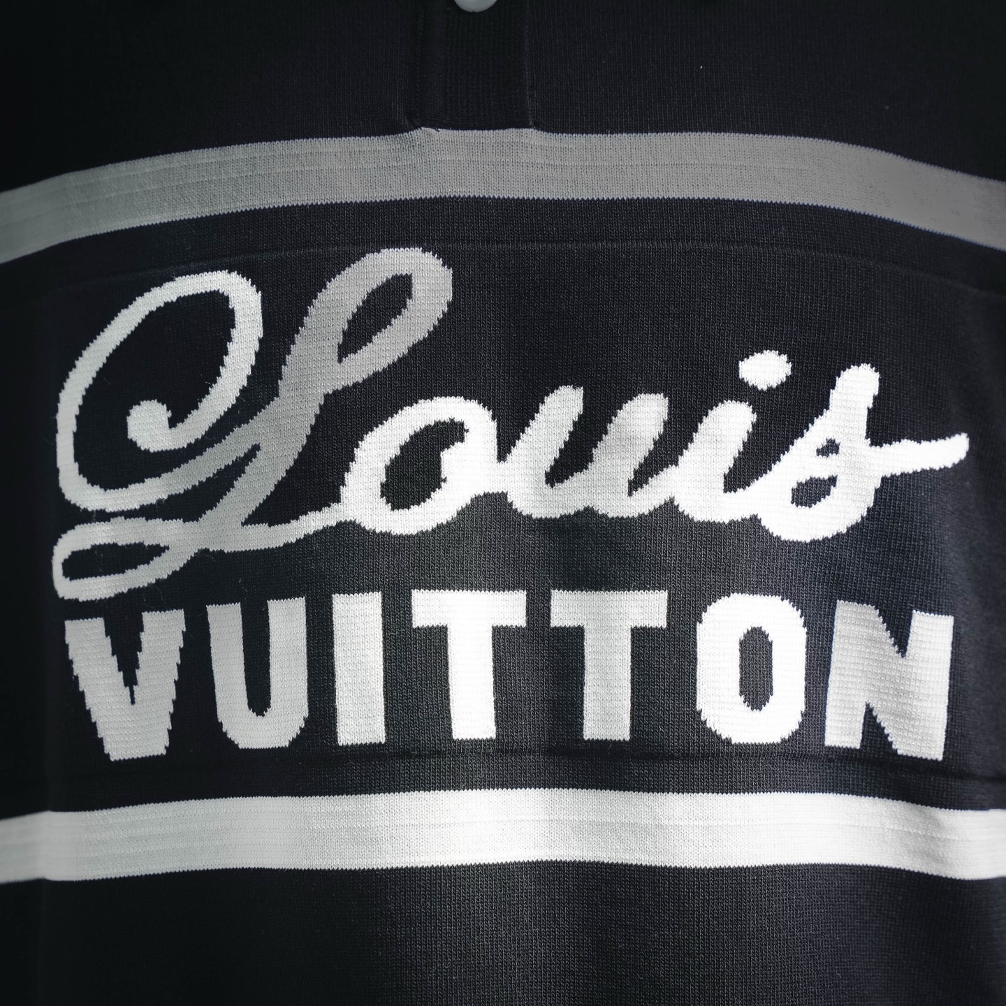 Louis stripe jacquard polo