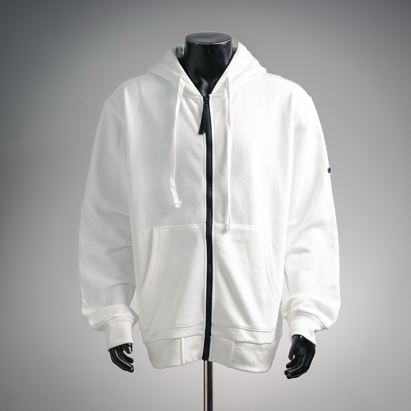 Stone zip-up cardigan hoodie