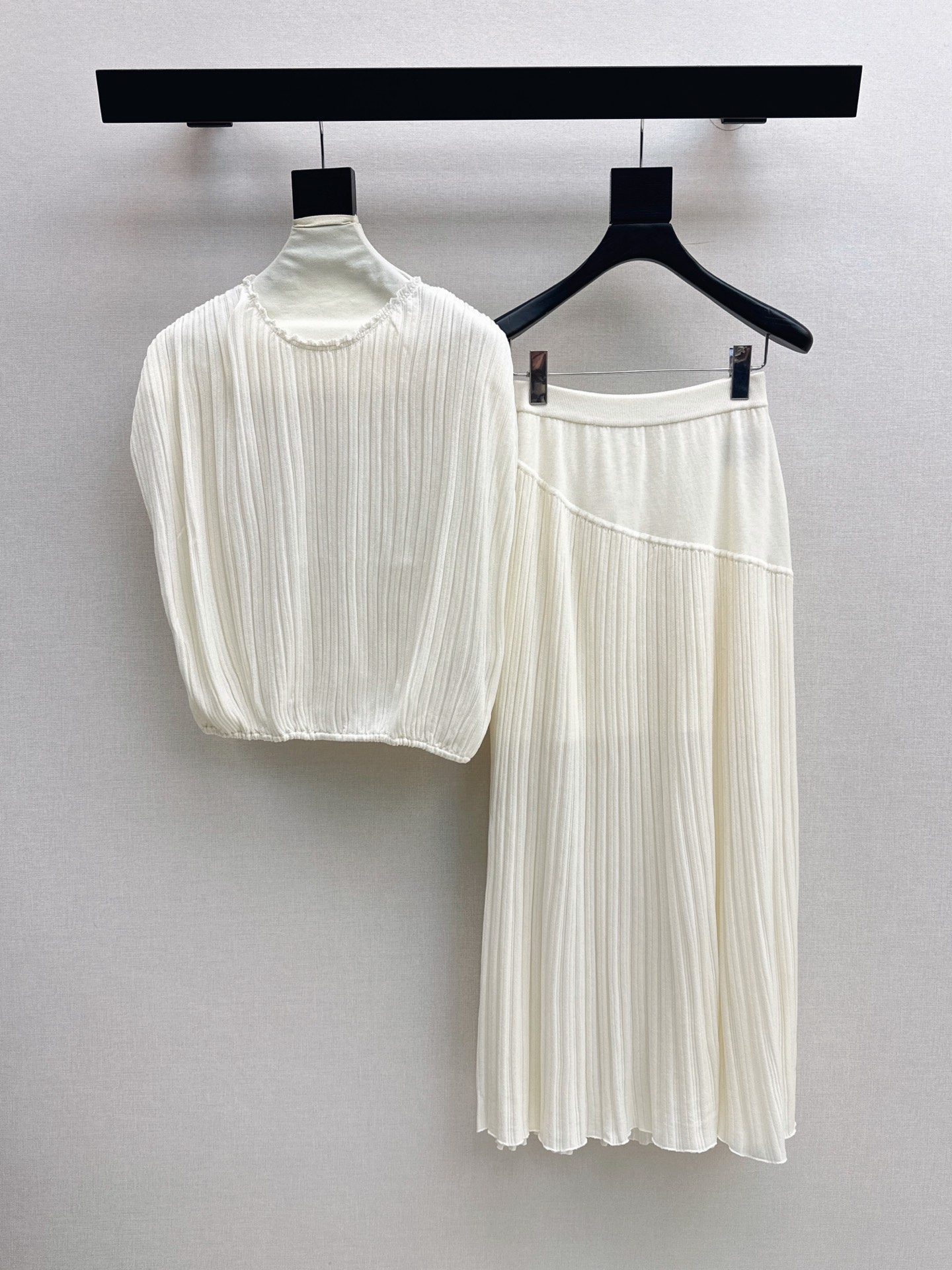Brun 26ss knit cape knitwear skirt sets