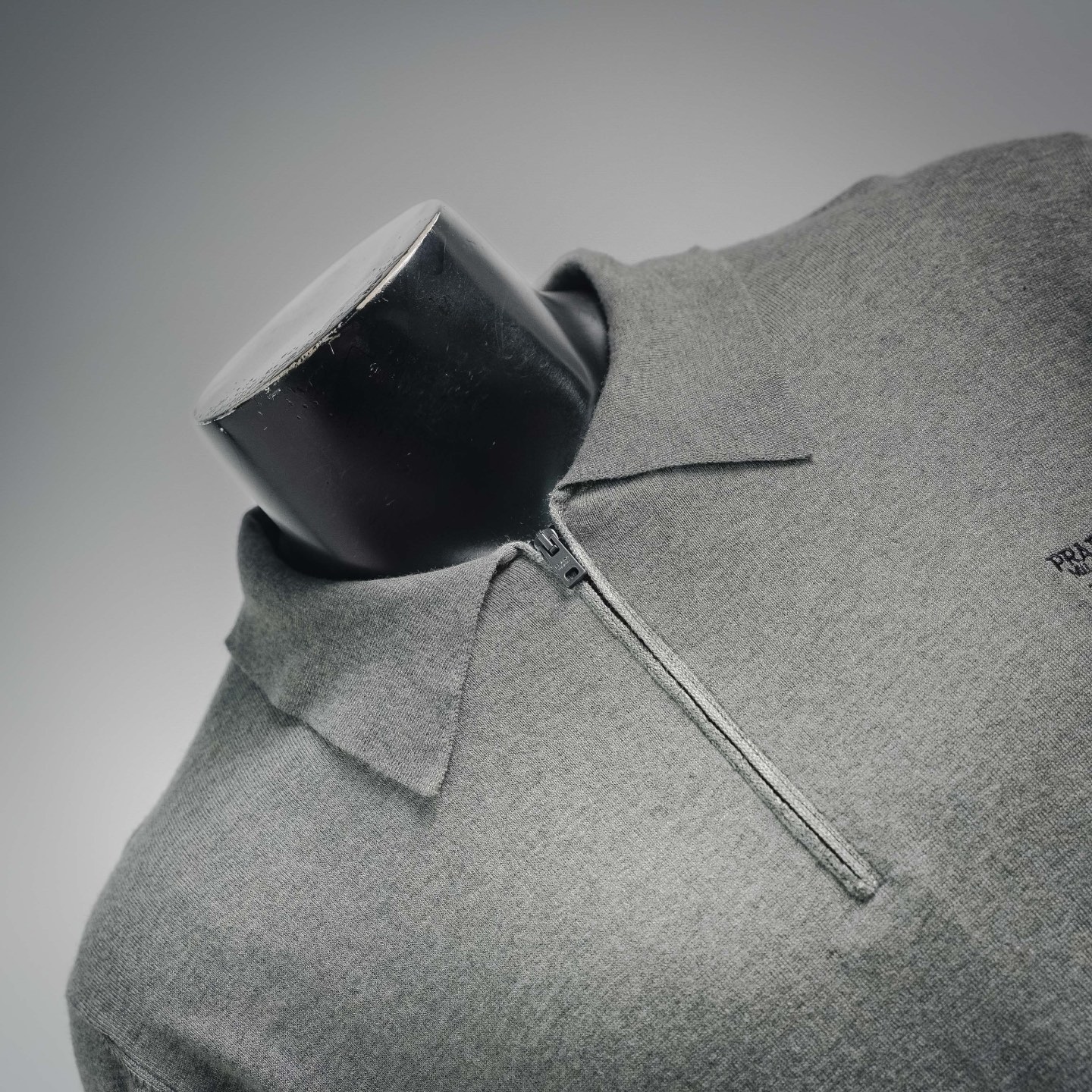Pra embroidered zip-up Polo
