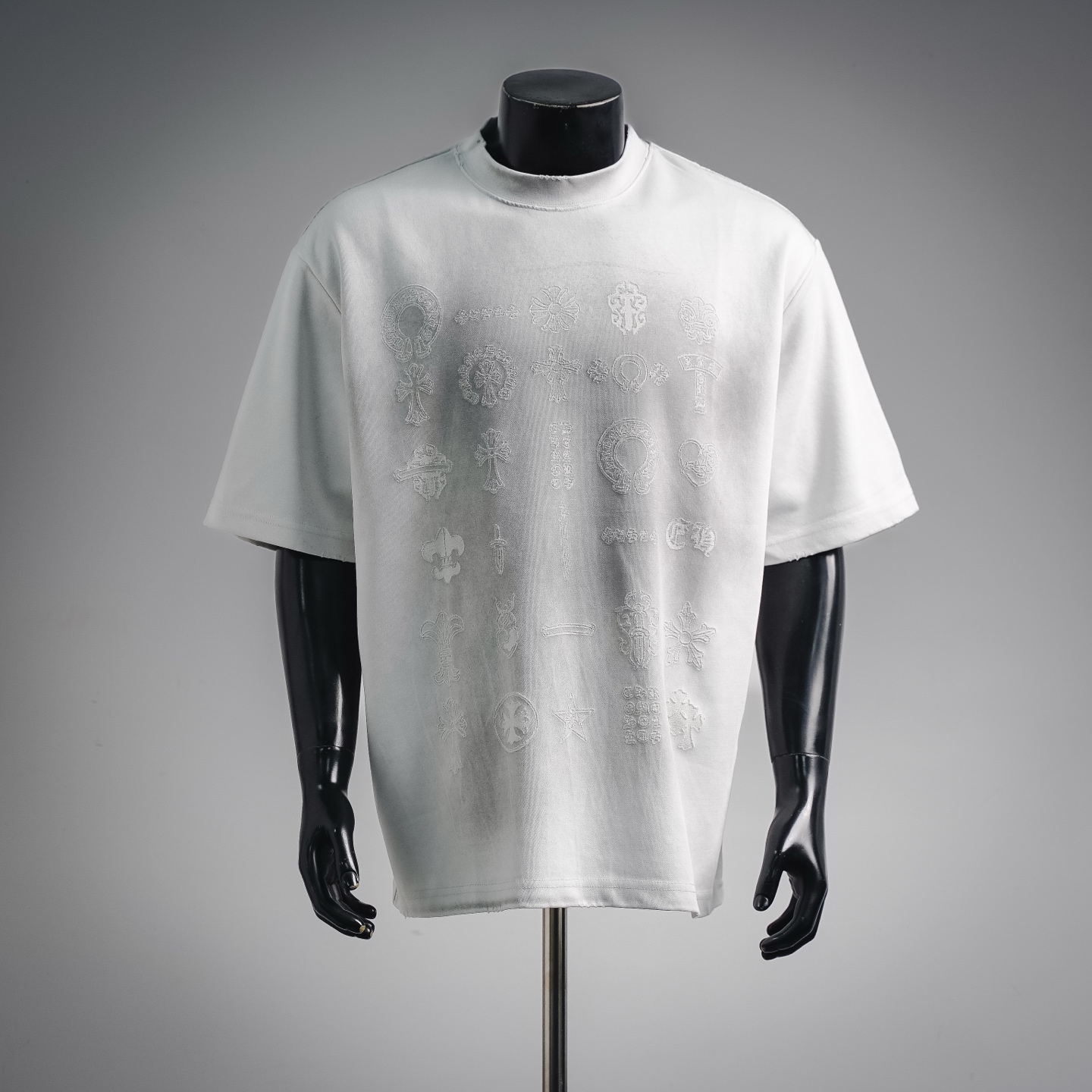 Chrome all-over washed t-shirt