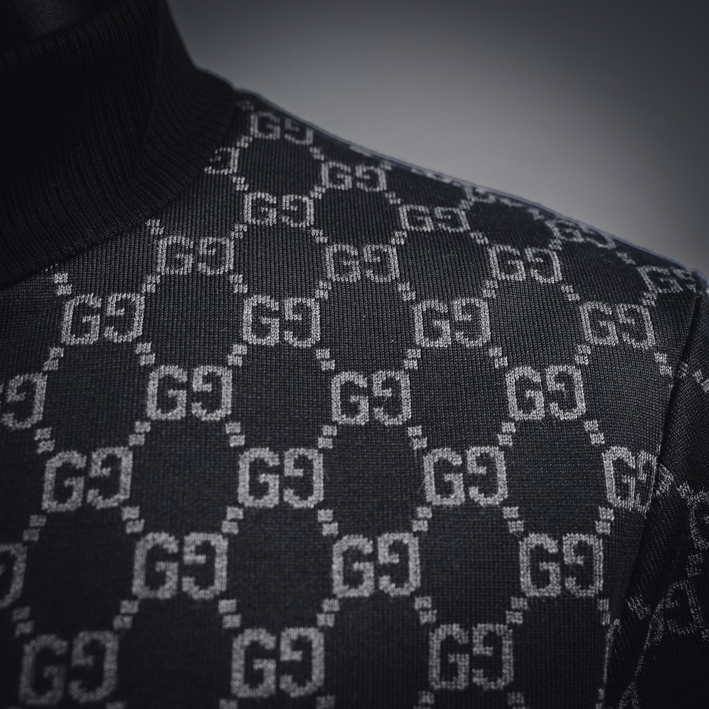 Guc all-over jacquard knit jacket