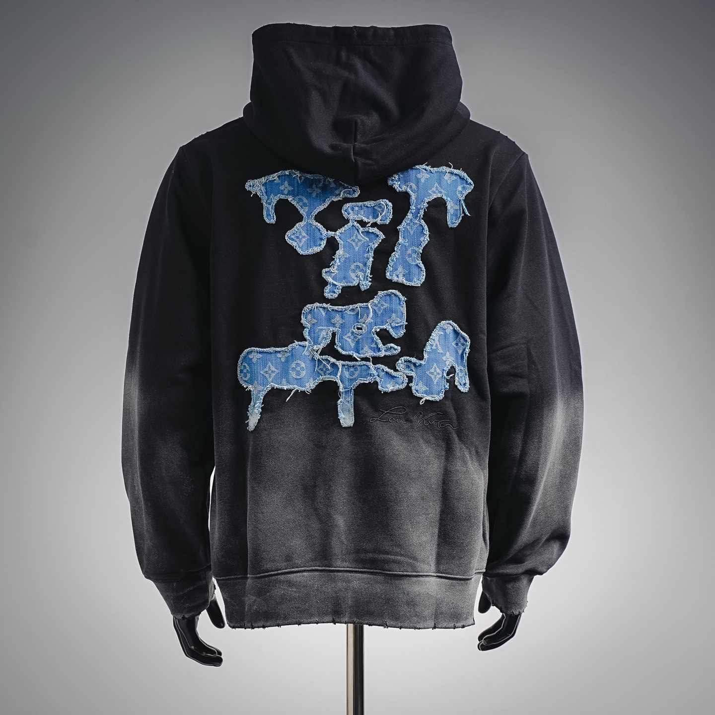 Louis applique ripped hoodie