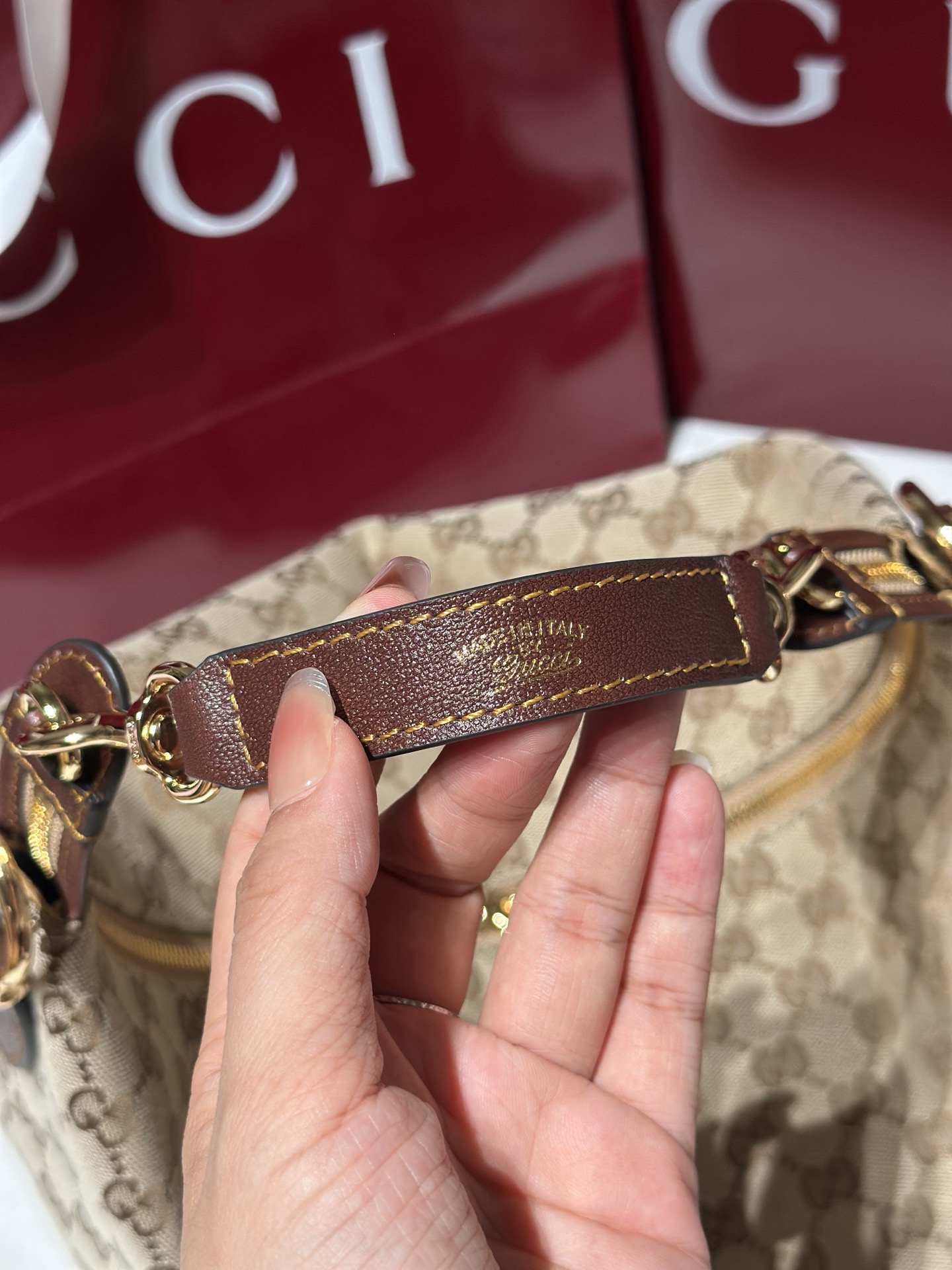 Guc Brera Monogram Hobo Bag