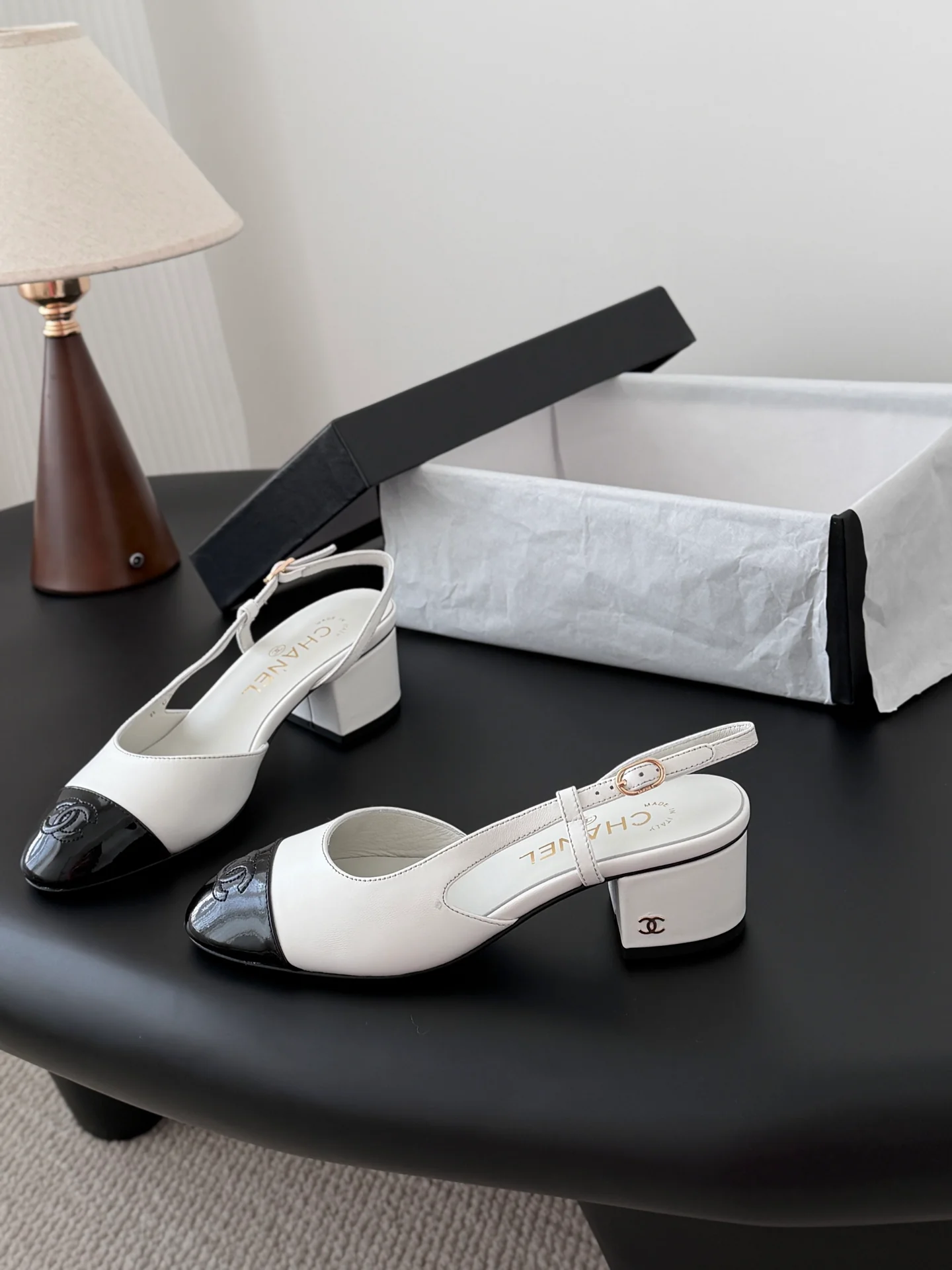 Chan 25fw slingback chunky mary jane shoes