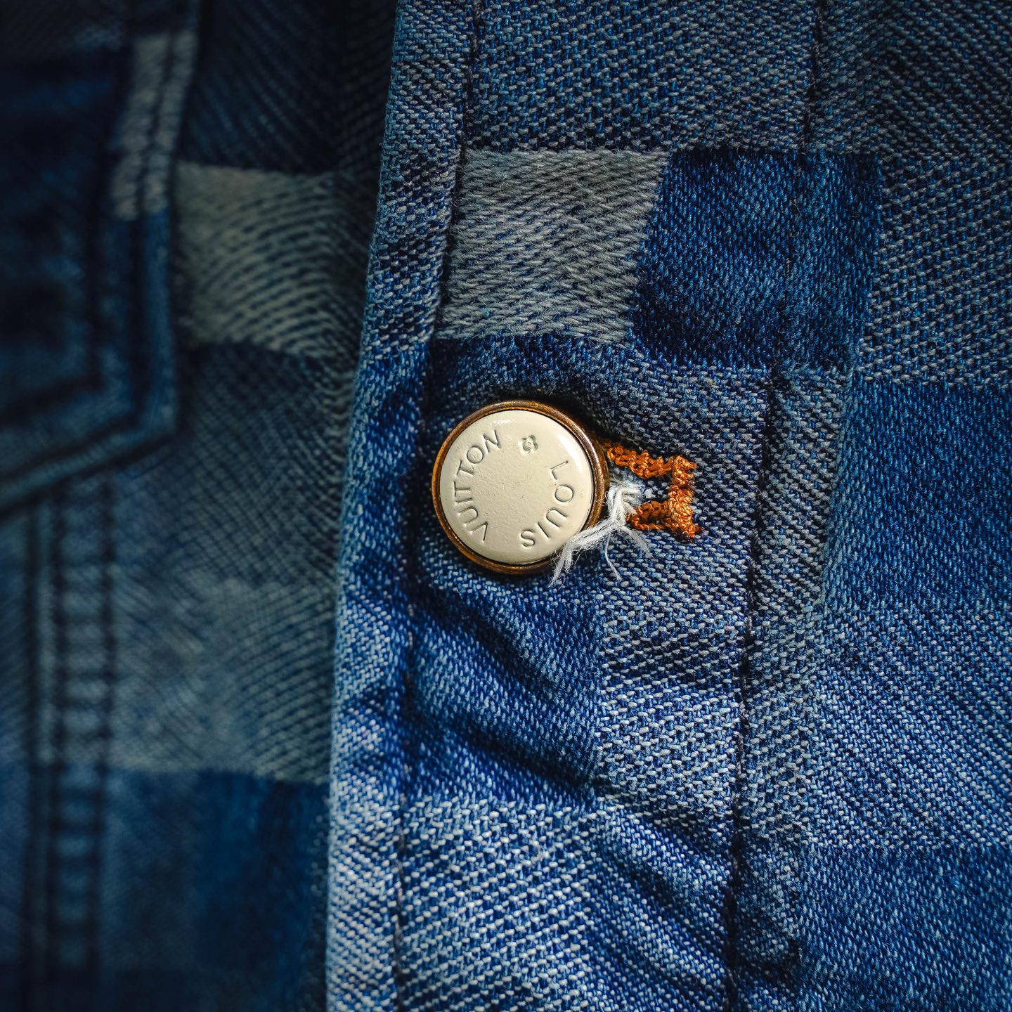 Louis checkerboard denim jacket