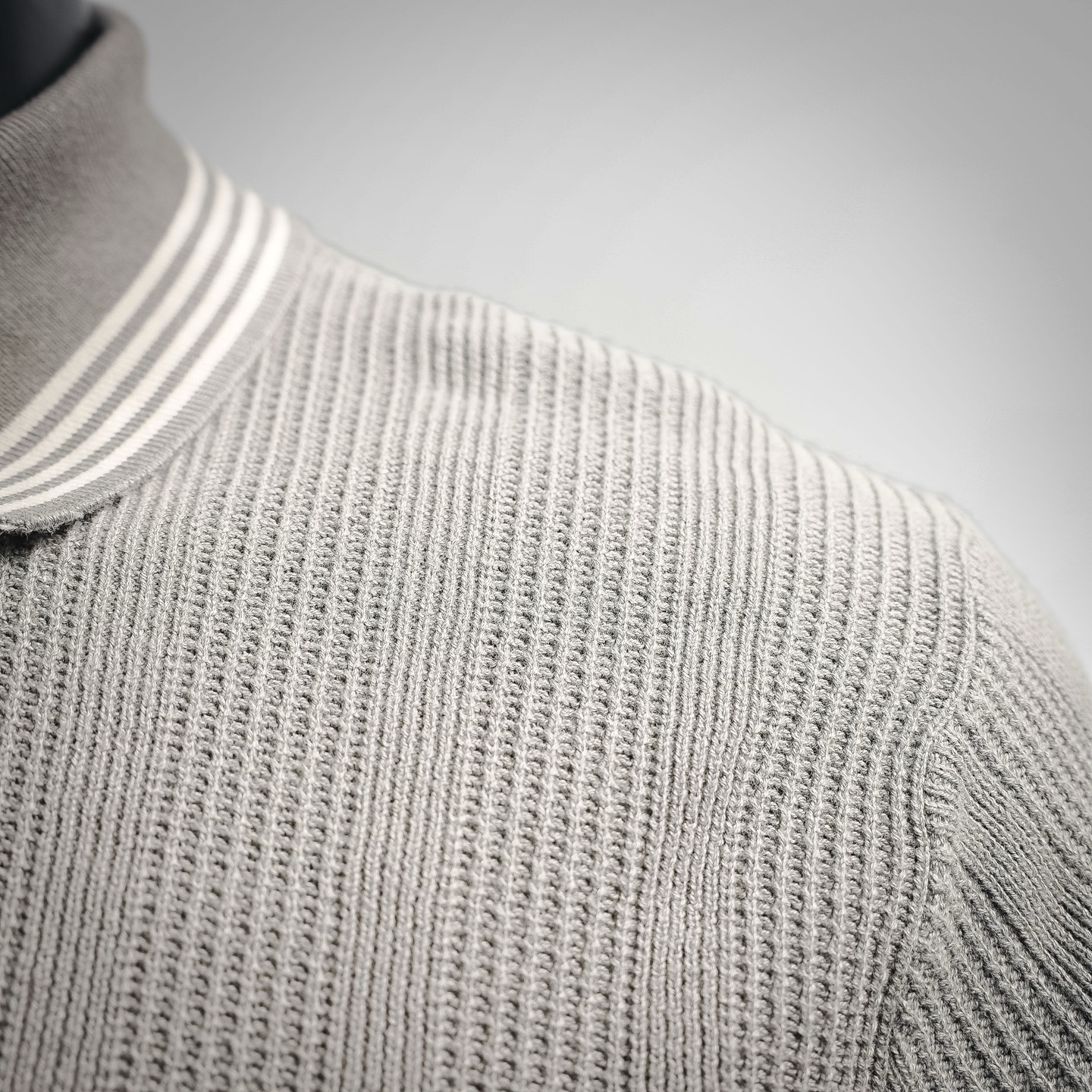 Brunello striped collar Polo