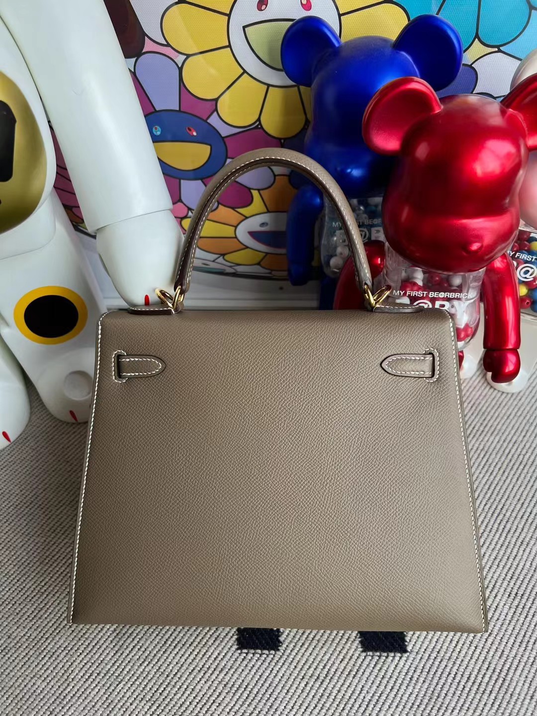 Herm kelly 25cm epsom gold