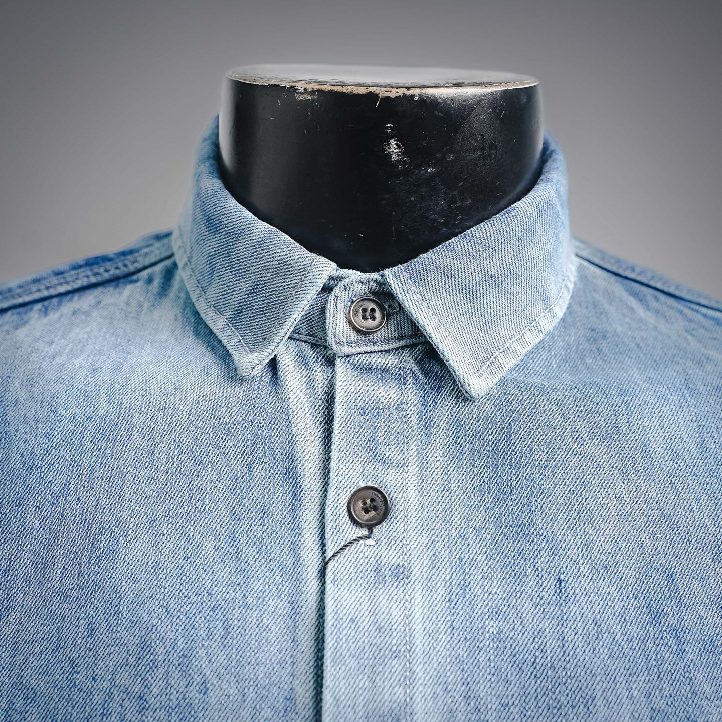 Saint embroidered denim shirts