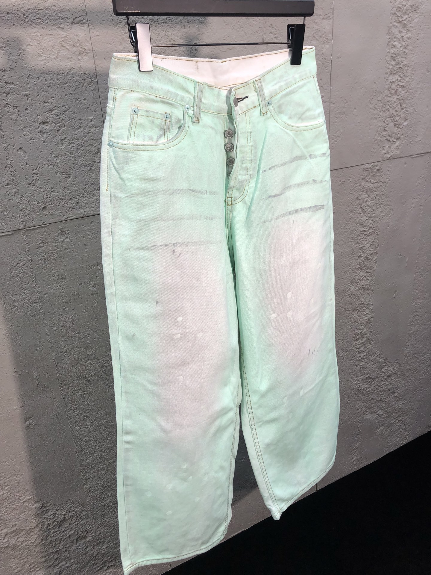 Acne washed wide-leg jeans