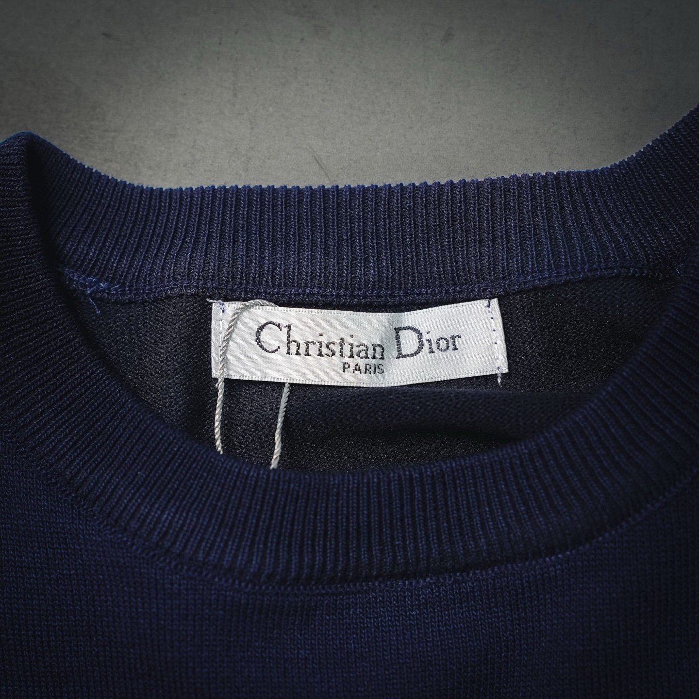 CD jacquard splicing t-shirt