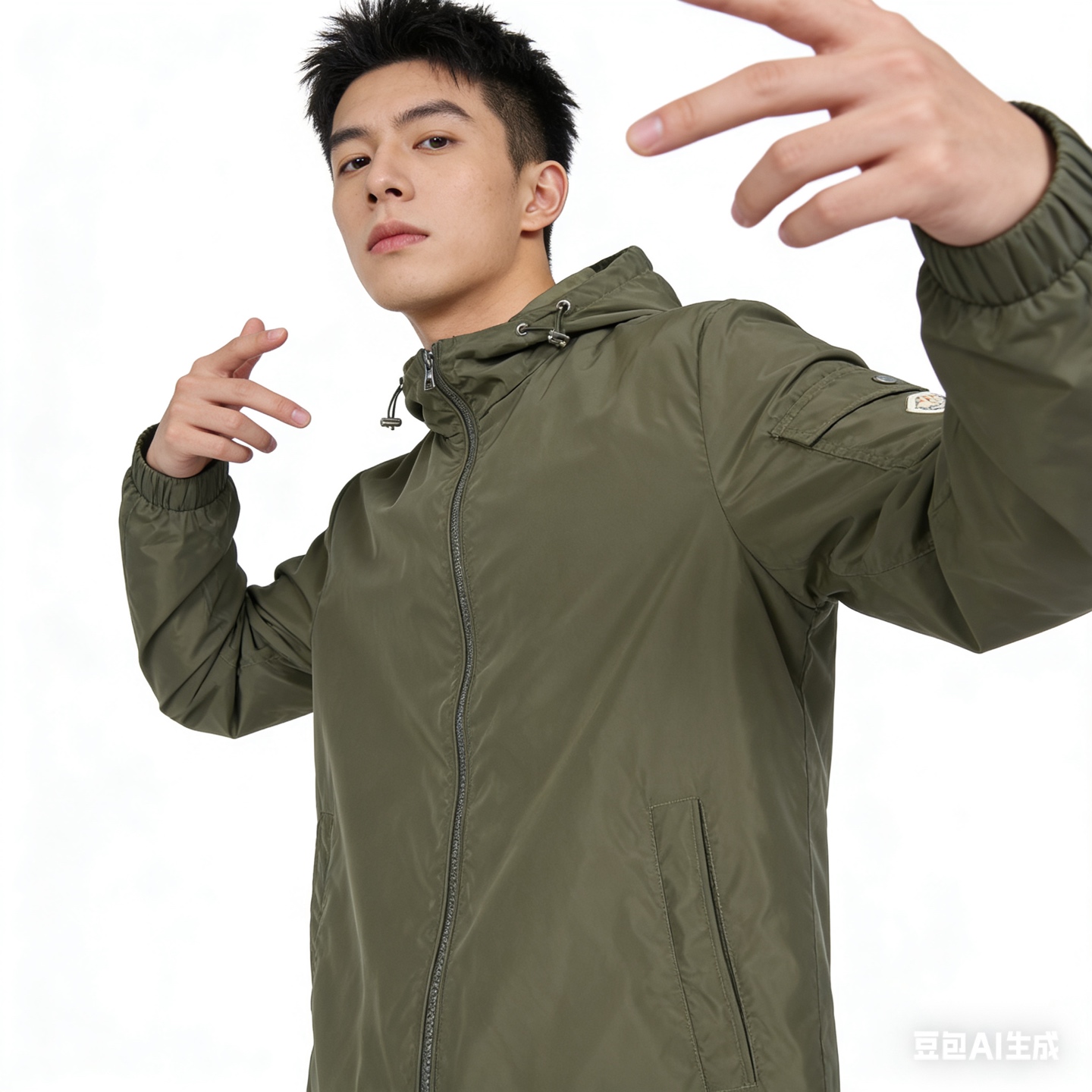 Mon casual hooded jacket