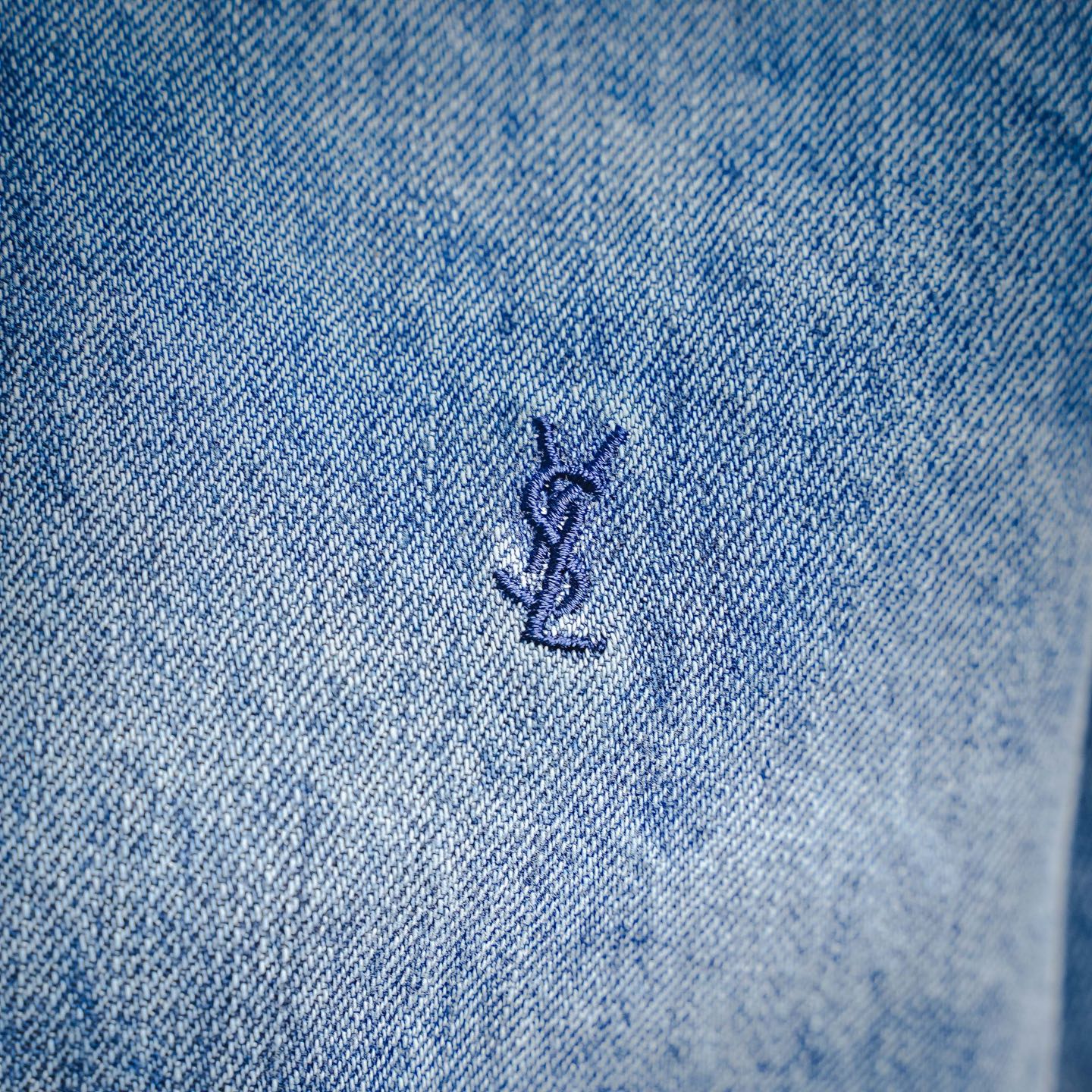 Saint embroidered denim shirts