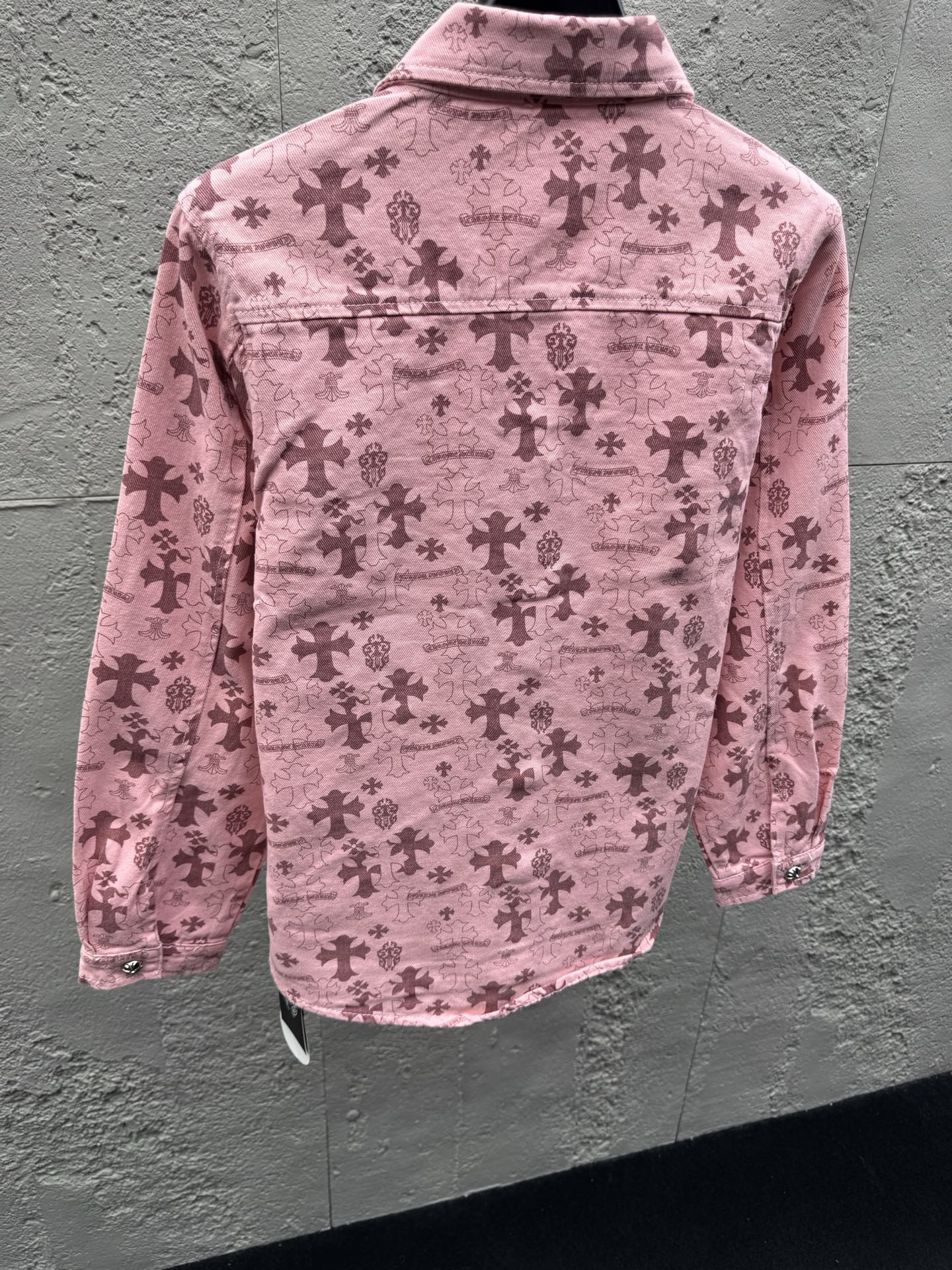 Chrome all-over denim shirts