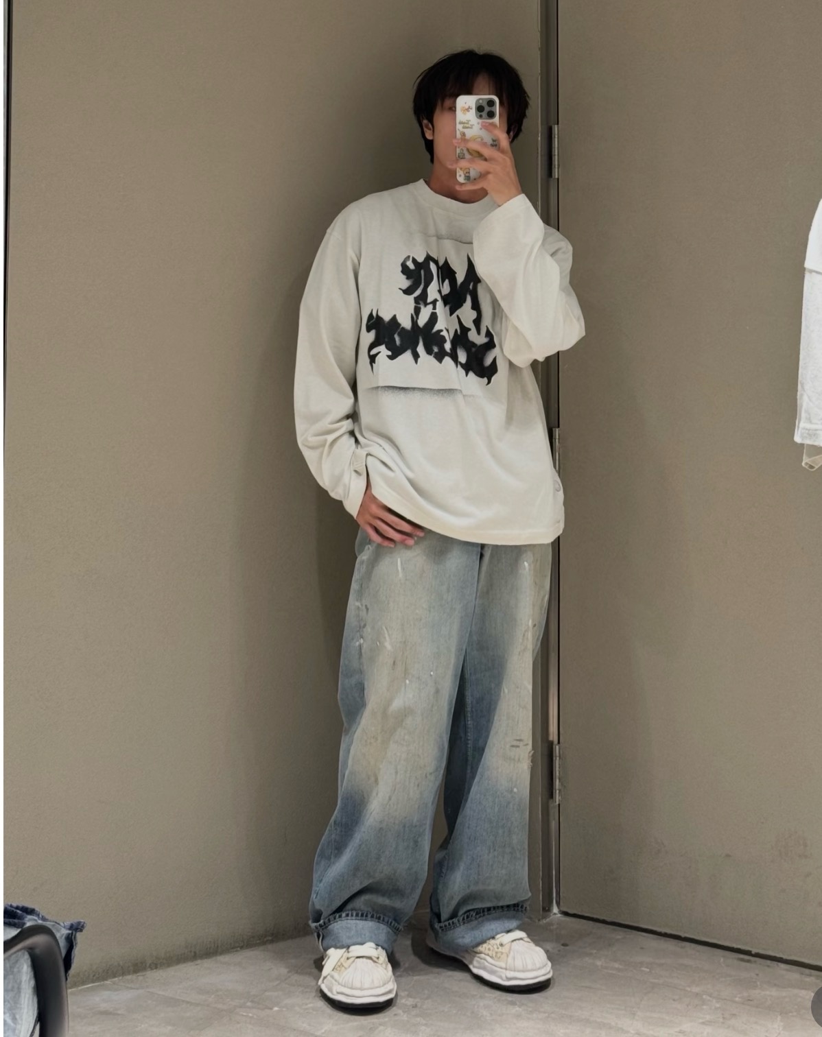 Acne letter printed sweatshirt