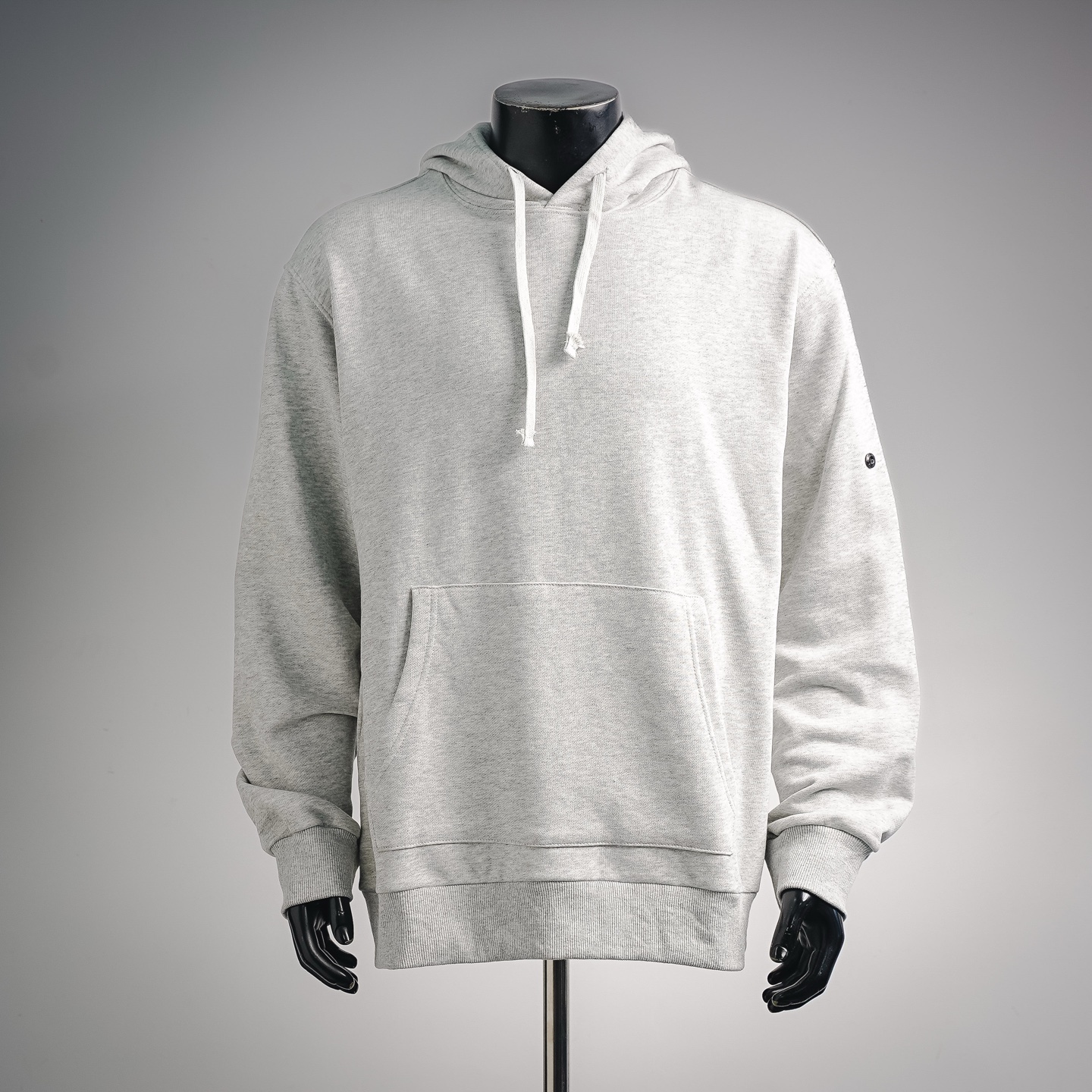 Stone logo badge hoodie