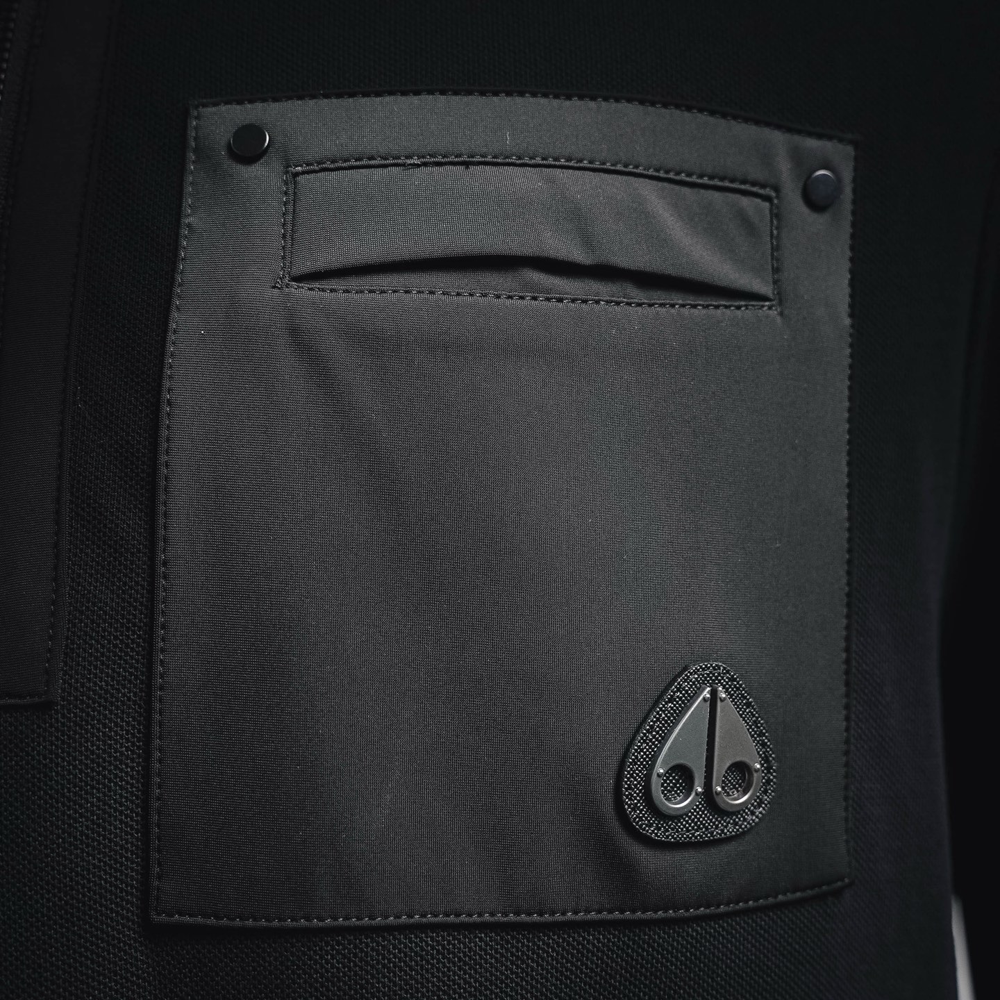 Moose zip-up pocket Polo