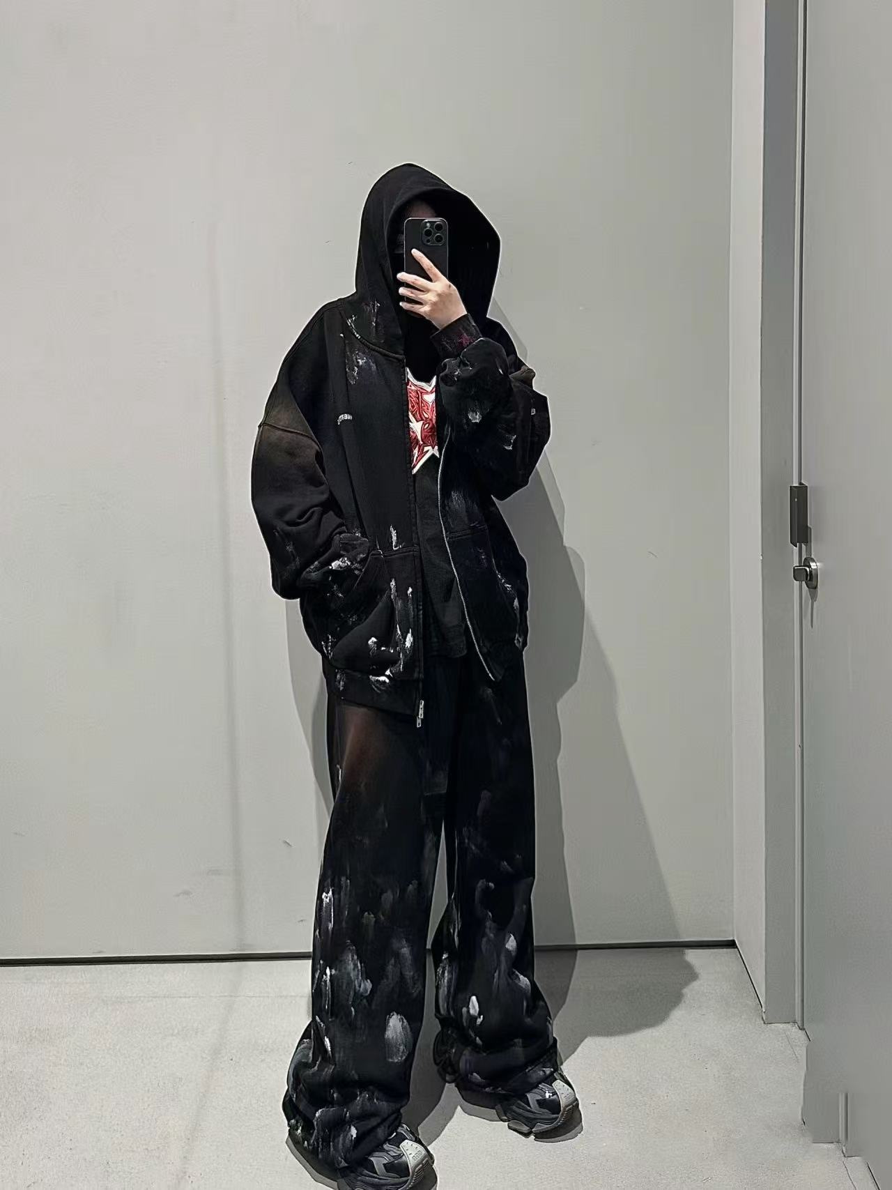 We11 graffiti-print hooded jacket