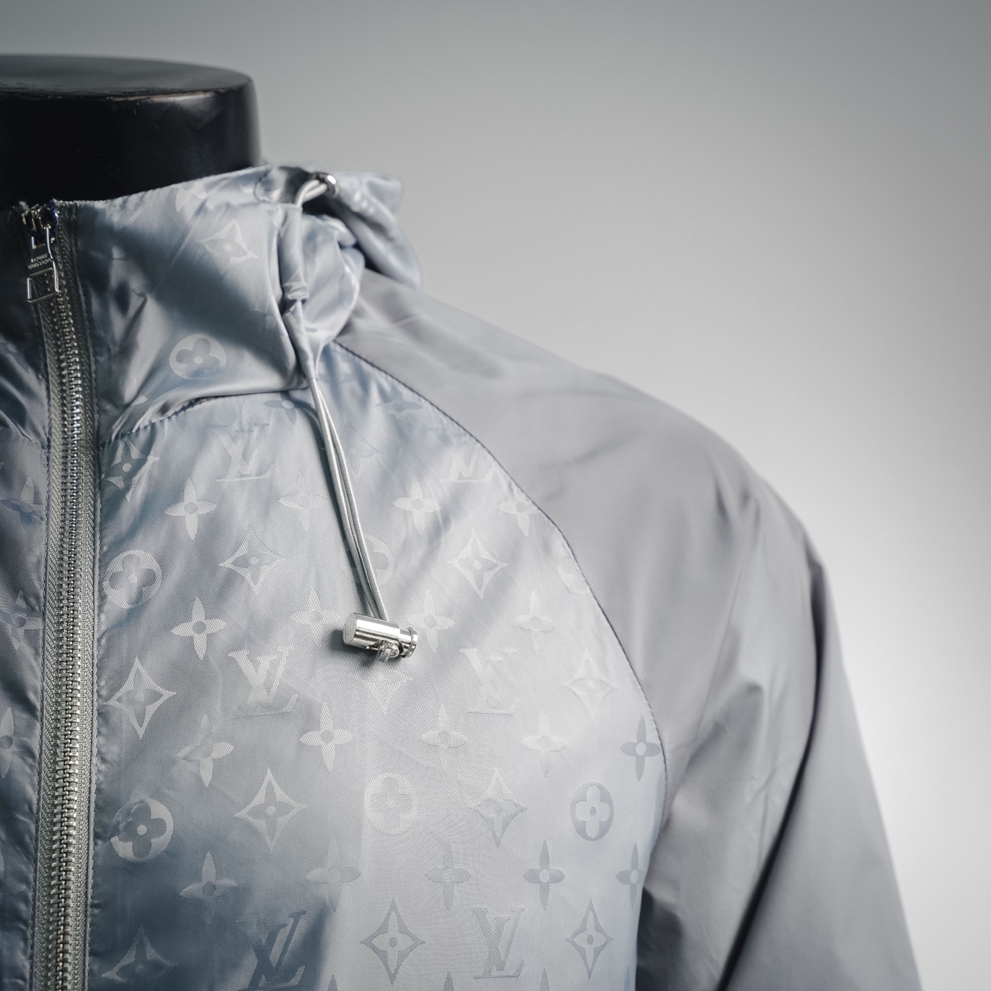 Louis splicing hooded jacket