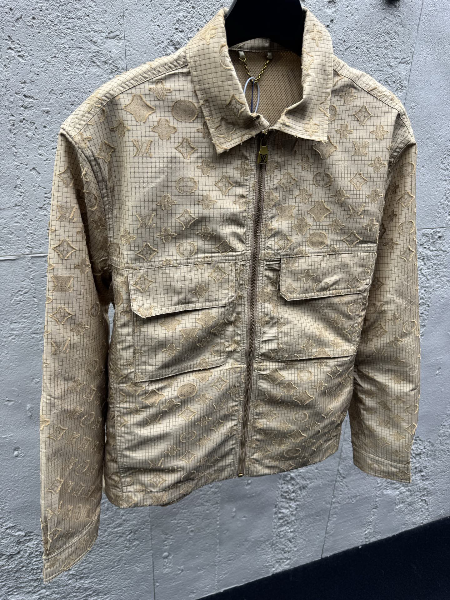 Louis all-over jacquard zip-up jacket