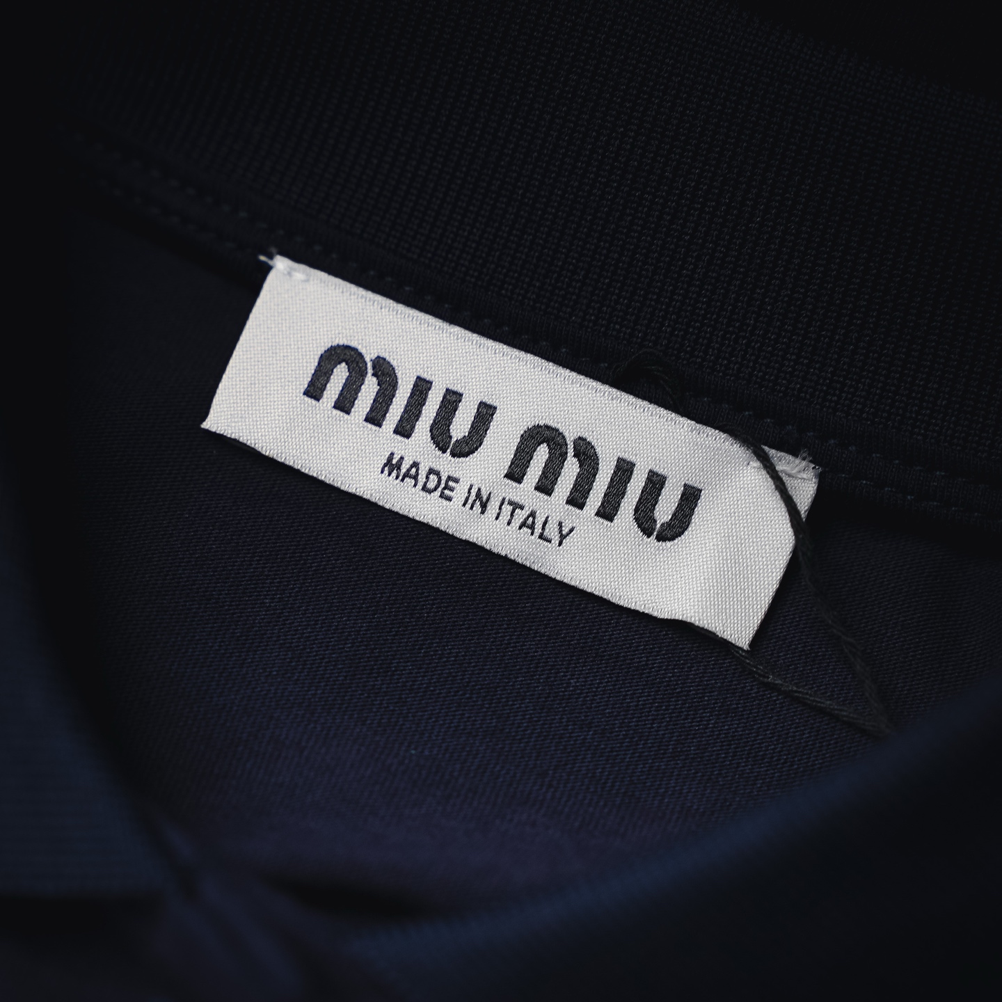 Miu two-layer polo sweatshirt